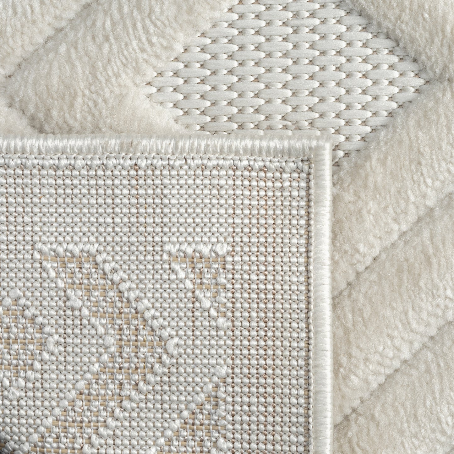 ATLAS-82412 Modern/Contemporary Machine Made Ivory Polypropylene Indoor/Outdoor Area Rugs - LR Home