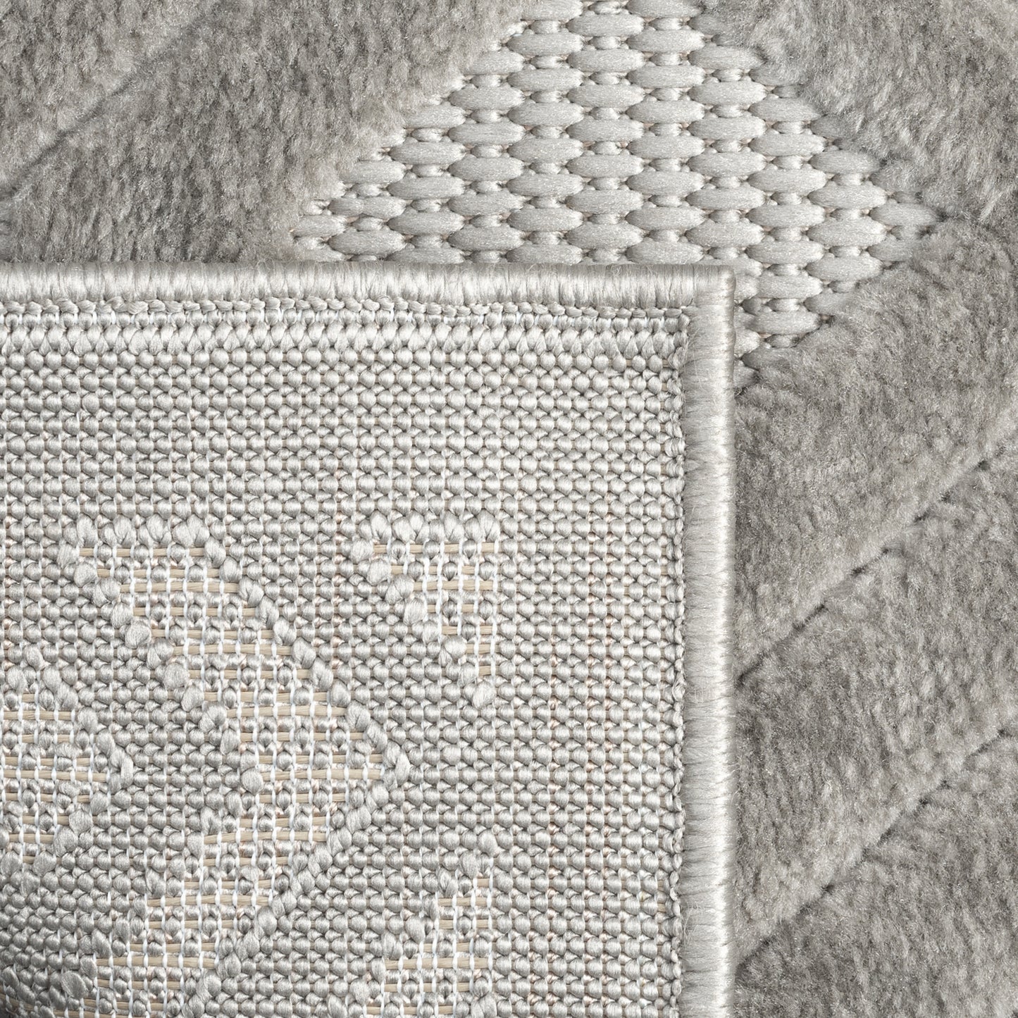 Atlas-82414 Contemporary Power-Loomed Gray Polypropylene Indoor/Outdoor Area Rug - LR Home