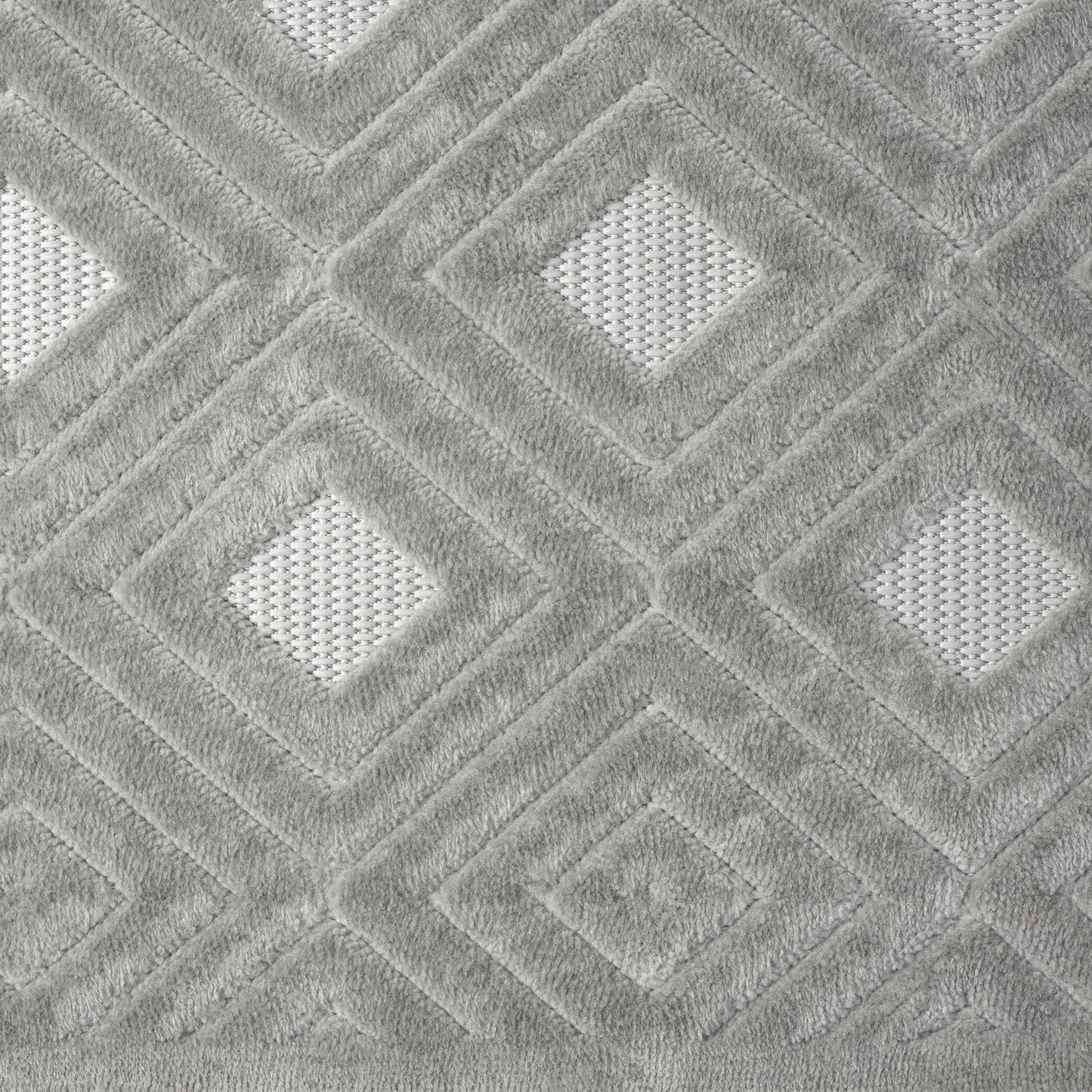 ATLAS-82412 Modern/Contemporary Machine Made Gray Polypropylene Indoor/Outdoor Area Rugs - LR Home