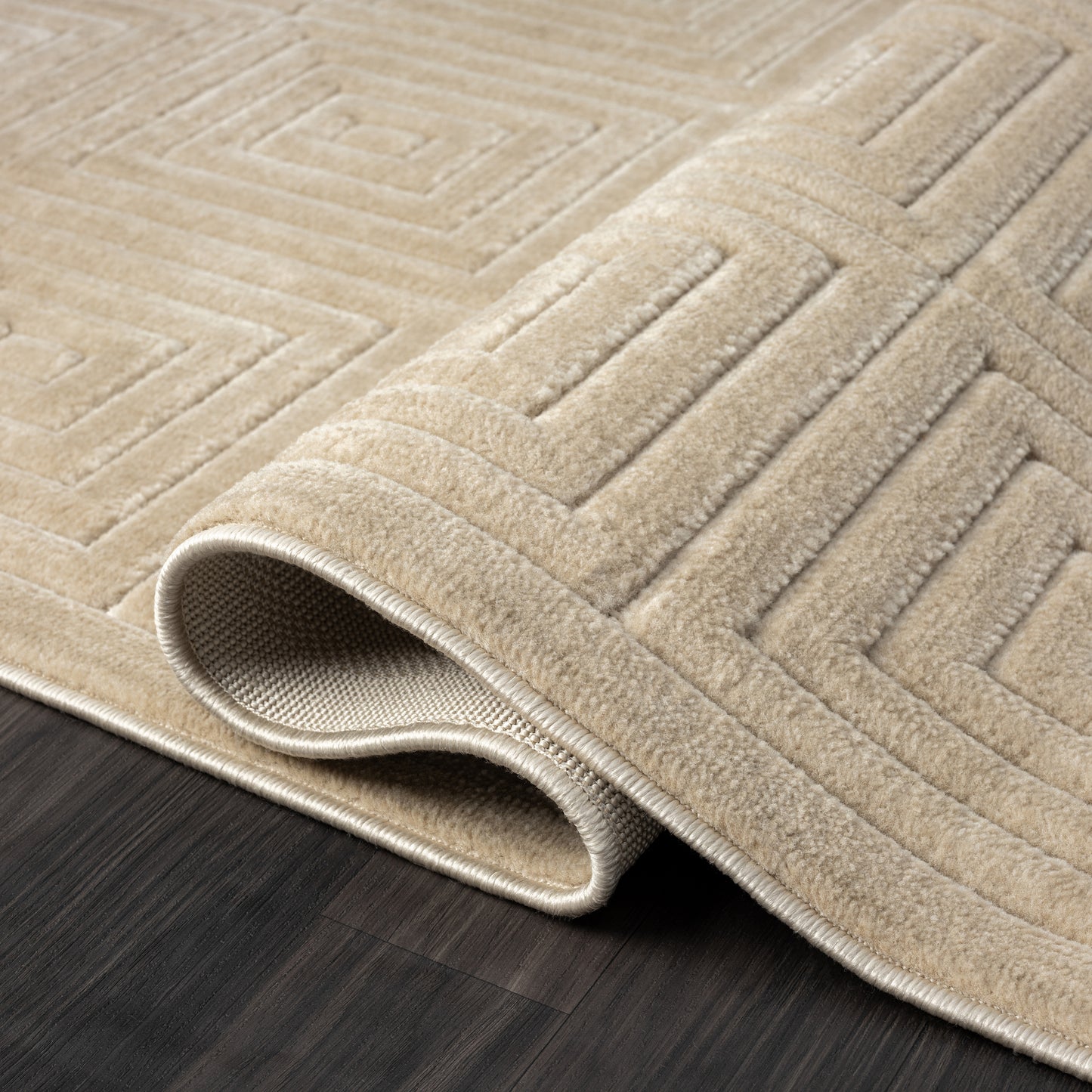ATLAS-82415 Modern/Contemporary Machine Made Beige Polypropylene Indoor/Outdoor Area Rugs - LR Home