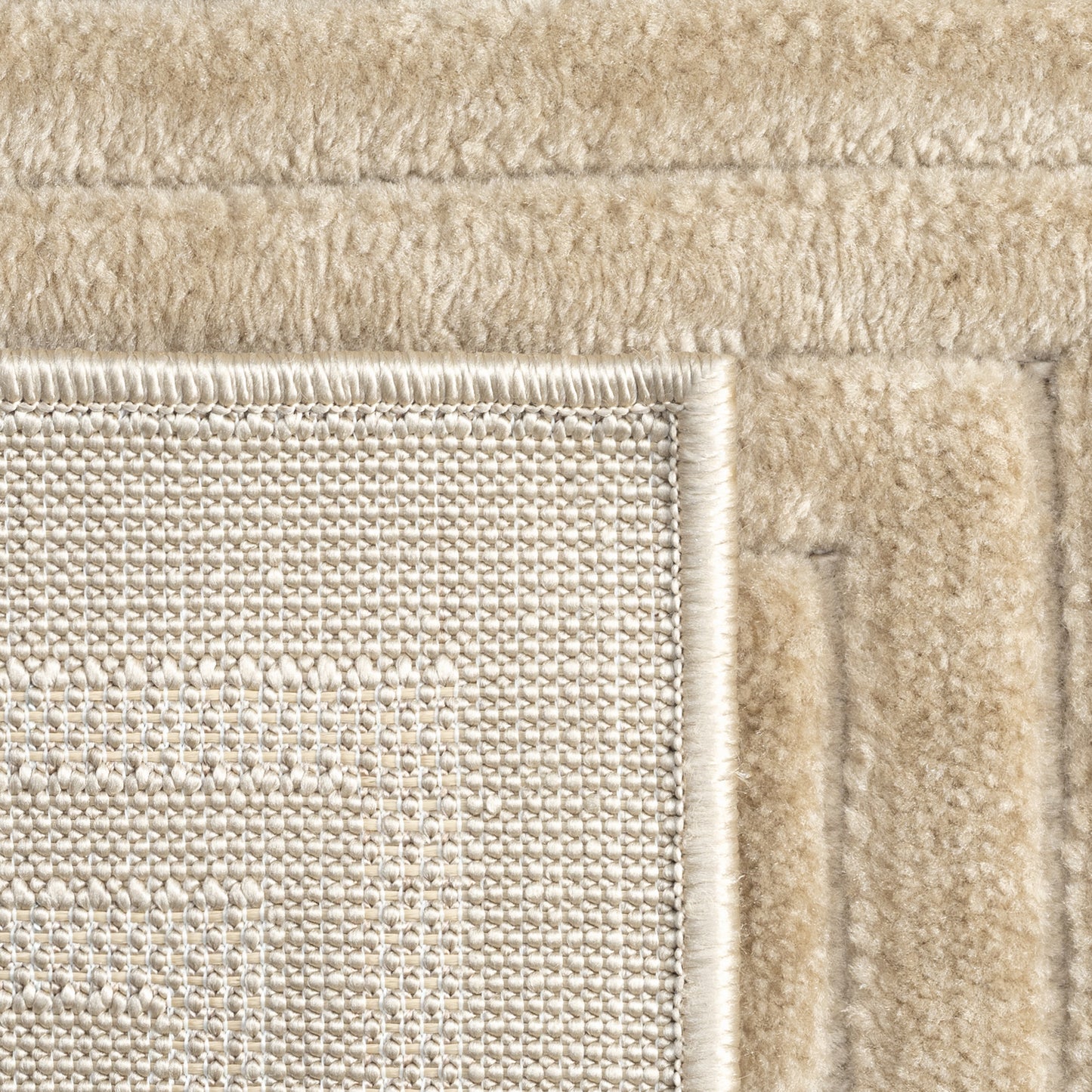 Atlas-82416 Contemporary Power-Loomed Beige Polypropylene Indoor/Outdoor Area Rug - LR Home