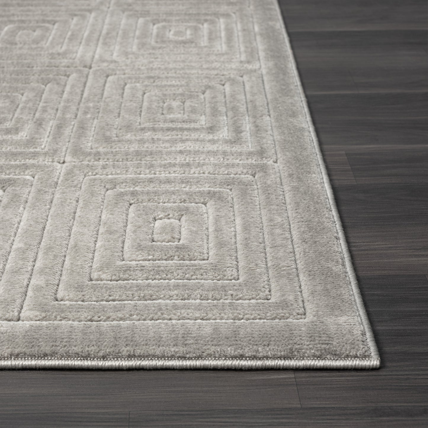 ATLAS-82415 Modern/Contemporary Machine Made Gray Polypropylene Indoor/Outdoor Area Rugs - LR Home