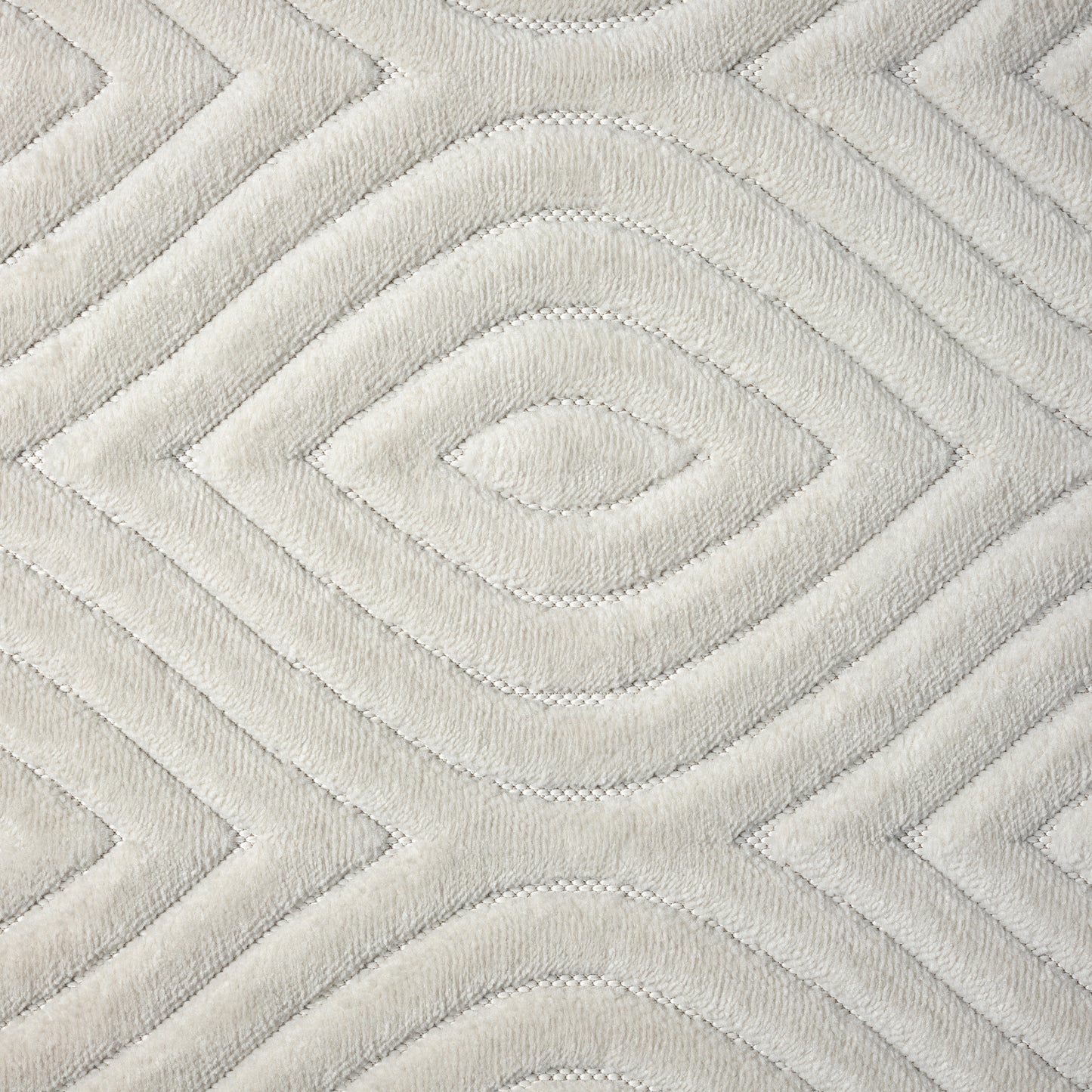 Atlas-82418 Contemporary Power-Loomed Ivory Polypropylene Indoor/Outdoor Area Rug - LR Home