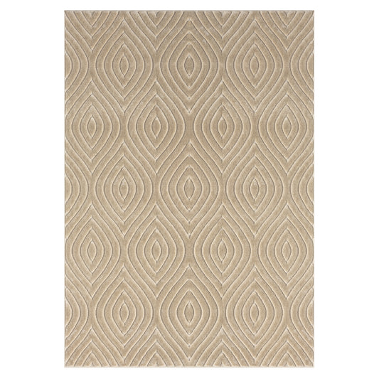 Atlas Beige Modern Trellis Indoor/Outdoor Area Rug - Silo view