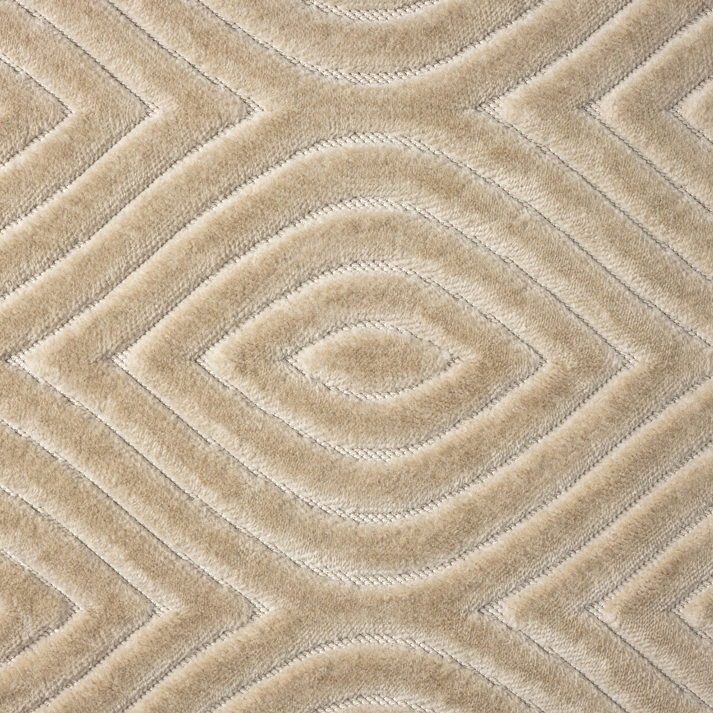 Atlas-82419 Contemporary Power-Loomed Beige Polypropylene Indoor/Outdoor Area Rug - LR Home