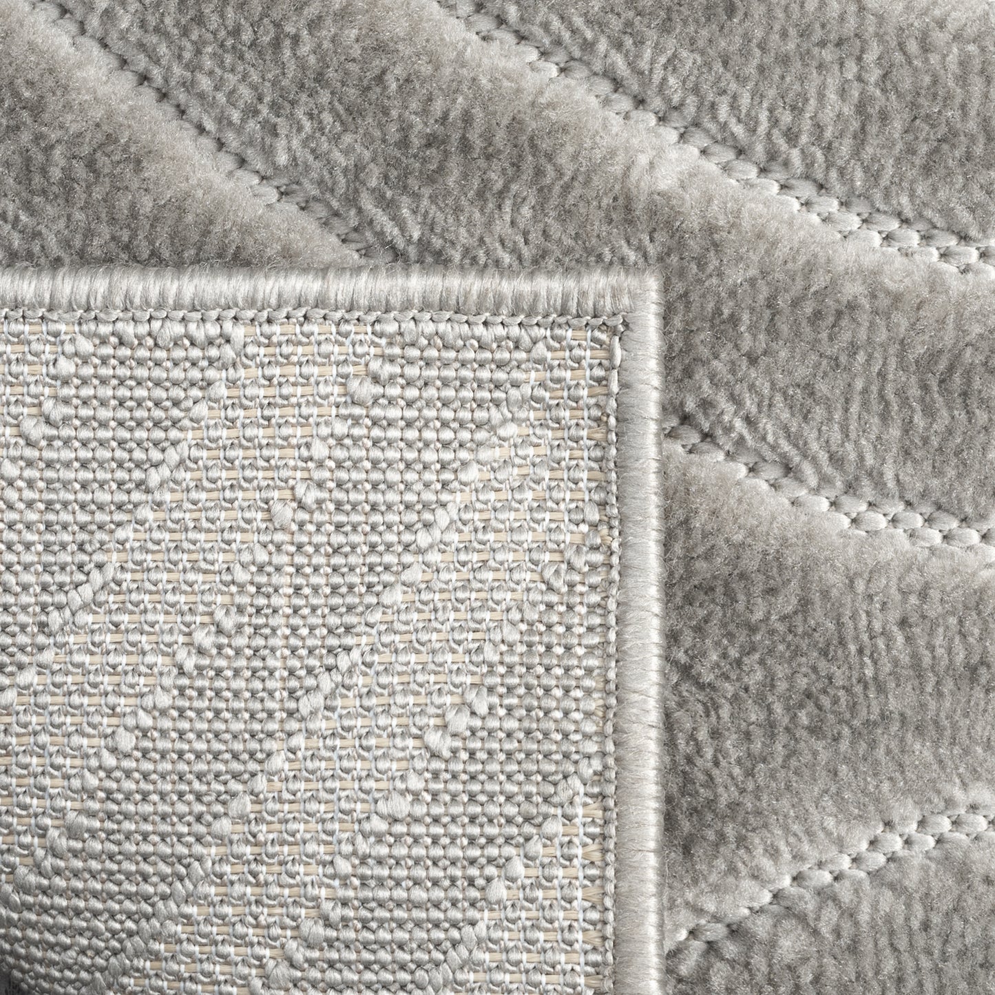 Atlas-82420 Contemporary Power-Loomed Gray Polypropylene Indoor/Outdoor Area Rug - LR Home