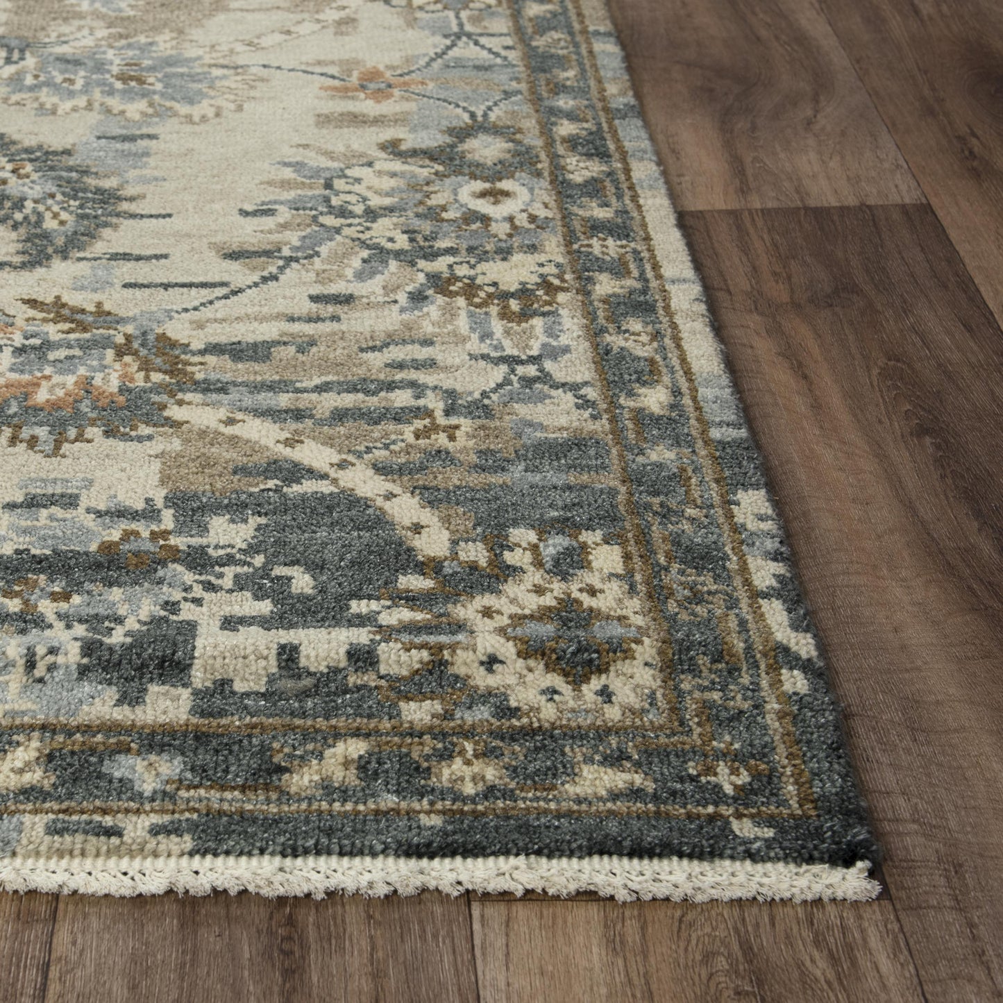 Ashton ATN917 Beige Hand Knotted Rug - Rizzy