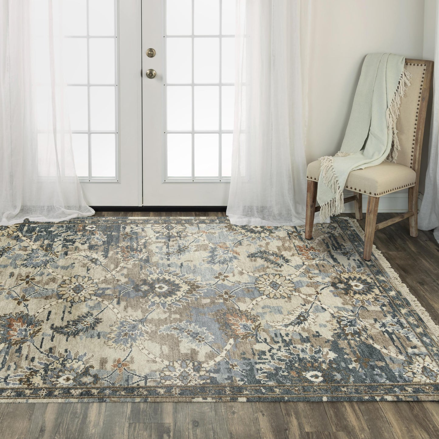 Ashton ATN917 Beige Hand Knotted Rug - Rizzy