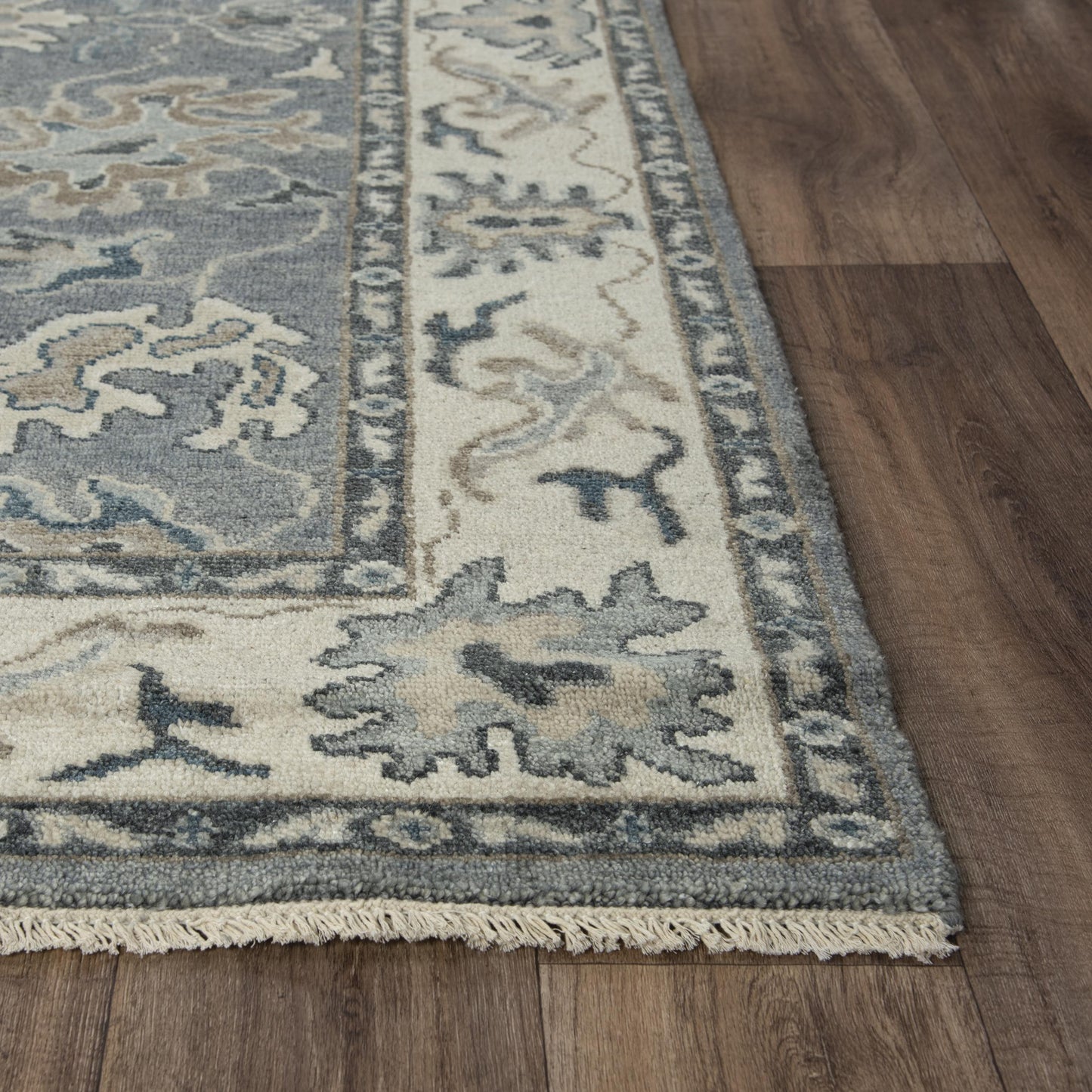 Ashton ATN918 Gray Hand Knotted Rug - Rizzy