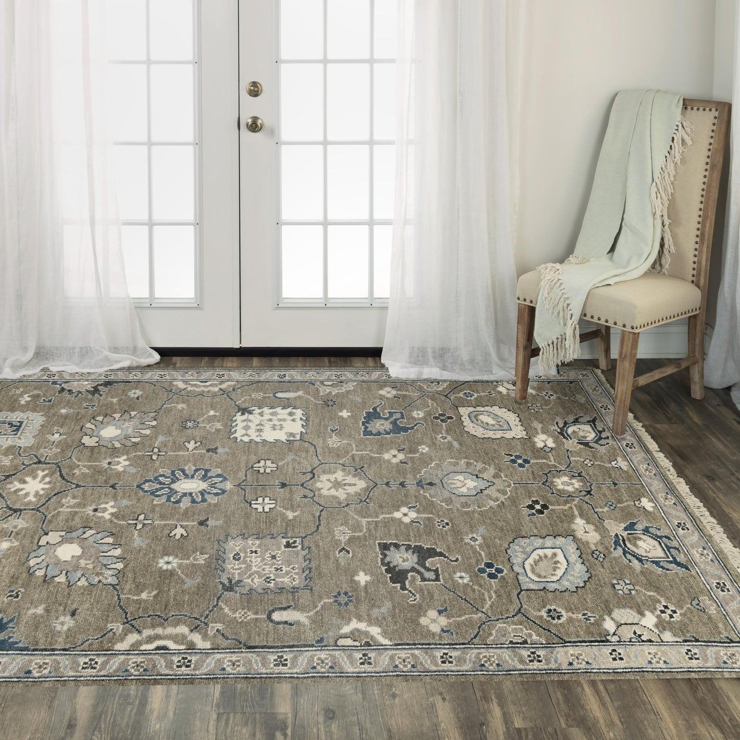 Ashton ATN919 Brown Hand Knotted Rug - Rizzy