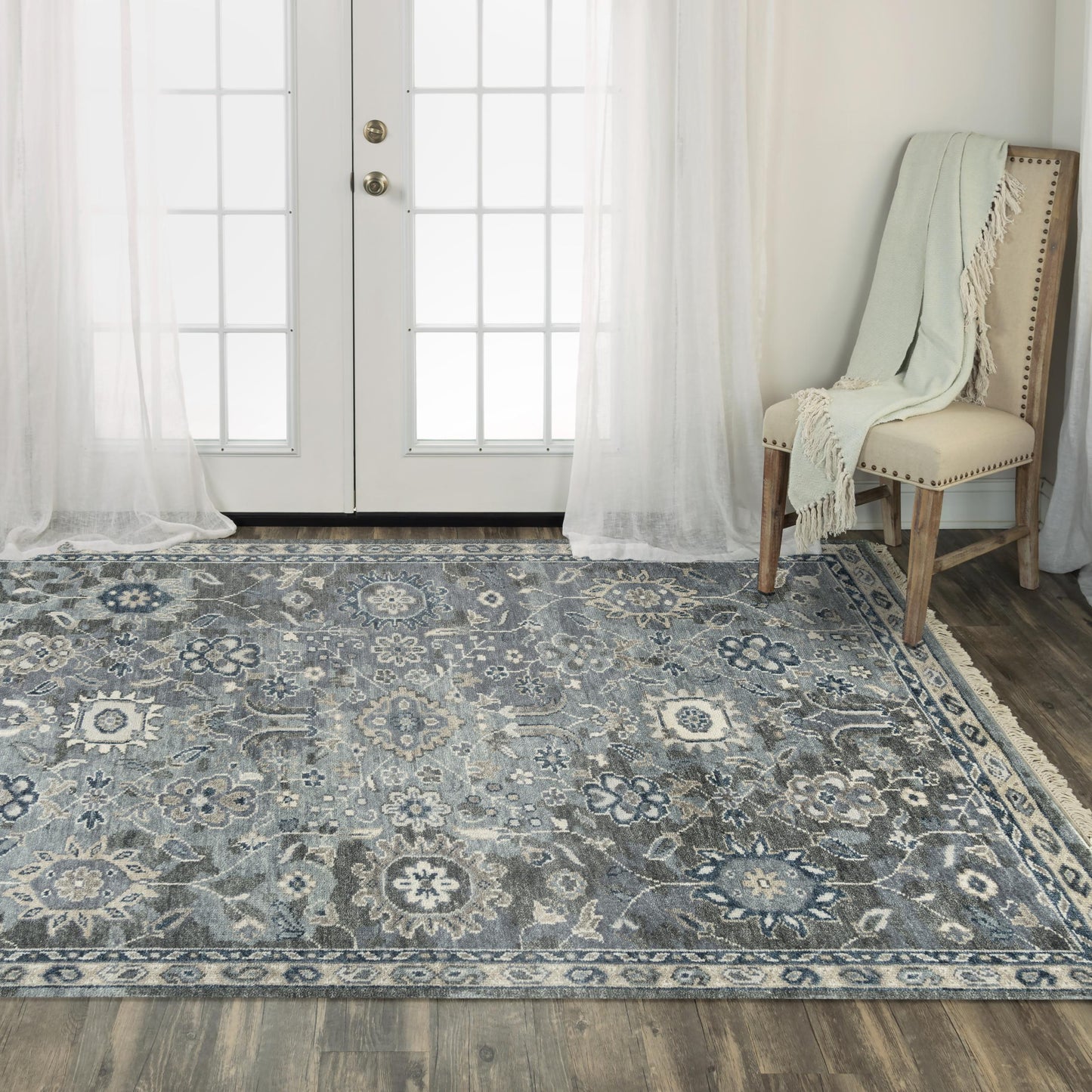 Ashton ATN921 Gray Hand Knotted Rug - Rizzy