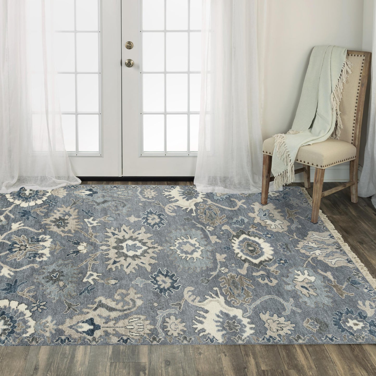 Ashton ATN922 Gray Hand Knotted Rug - Rizzy