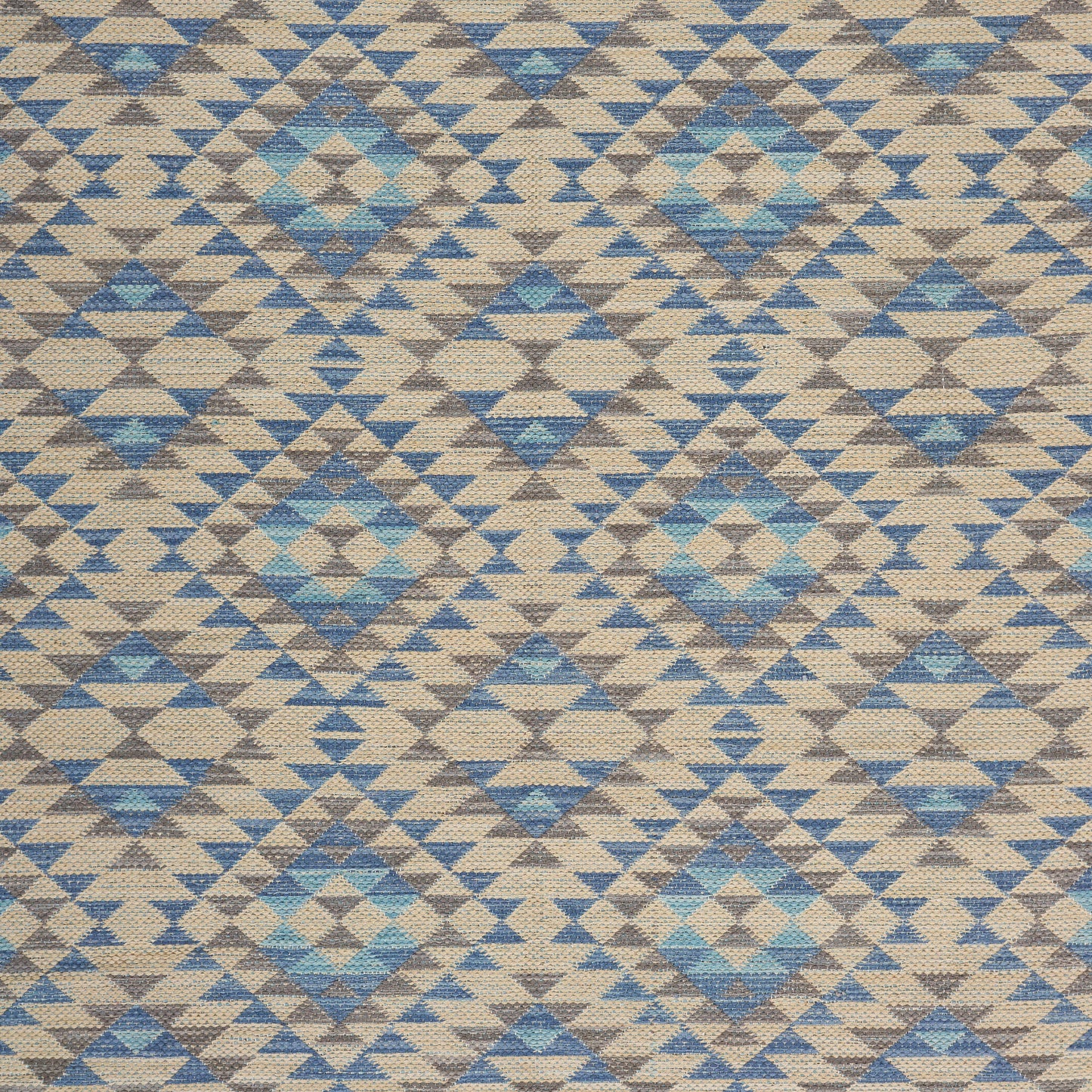 AUROR-81535 Southwestern Hand-Tufted Blue/Cream Cotton Blend Indoor Area Rugs - LR Home