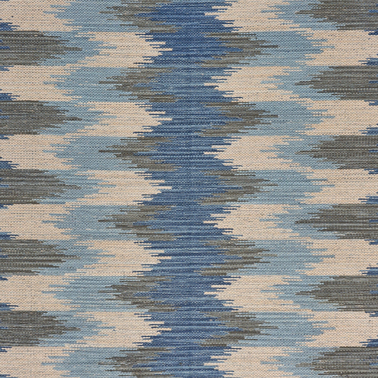 Aurora-81537 Southwestern Hand-Woven Blue/Gray Self-Backed Indoor Area Rug - LR Home