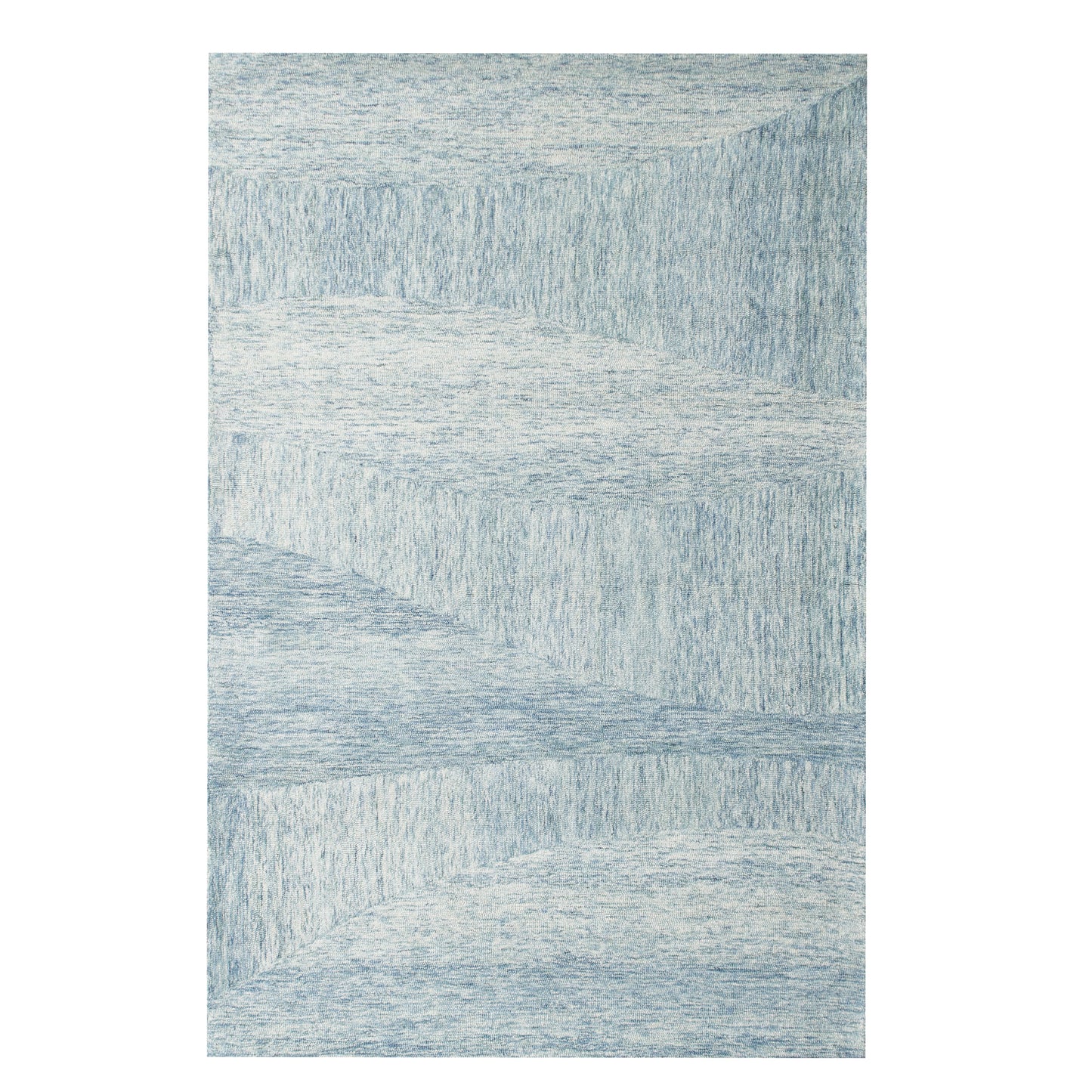 Aurora-82382 Modern Hand-Tufted Blue Cotton Indoor Area Rug - LR Home