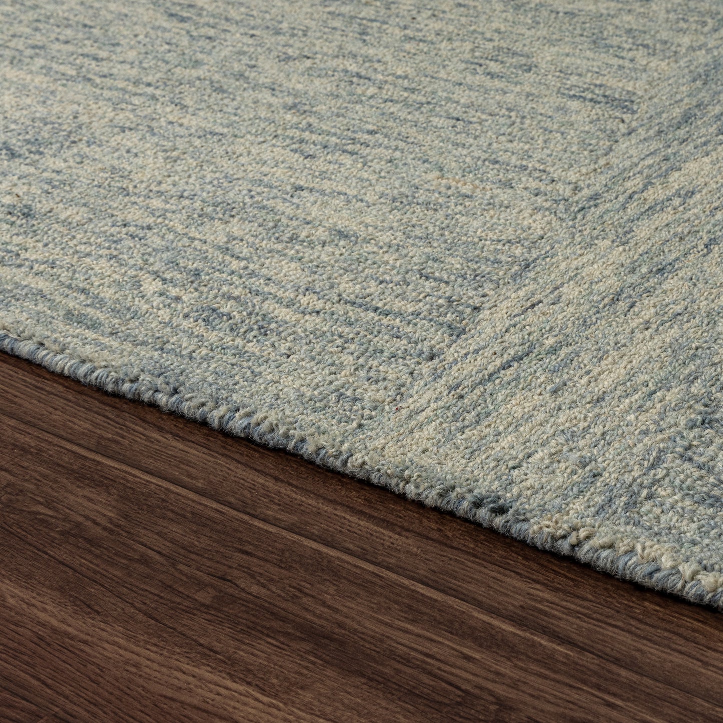 Aurora-82382 Modern Hand-Tufted Blue Cotton Indoor Area Rug - LR Home