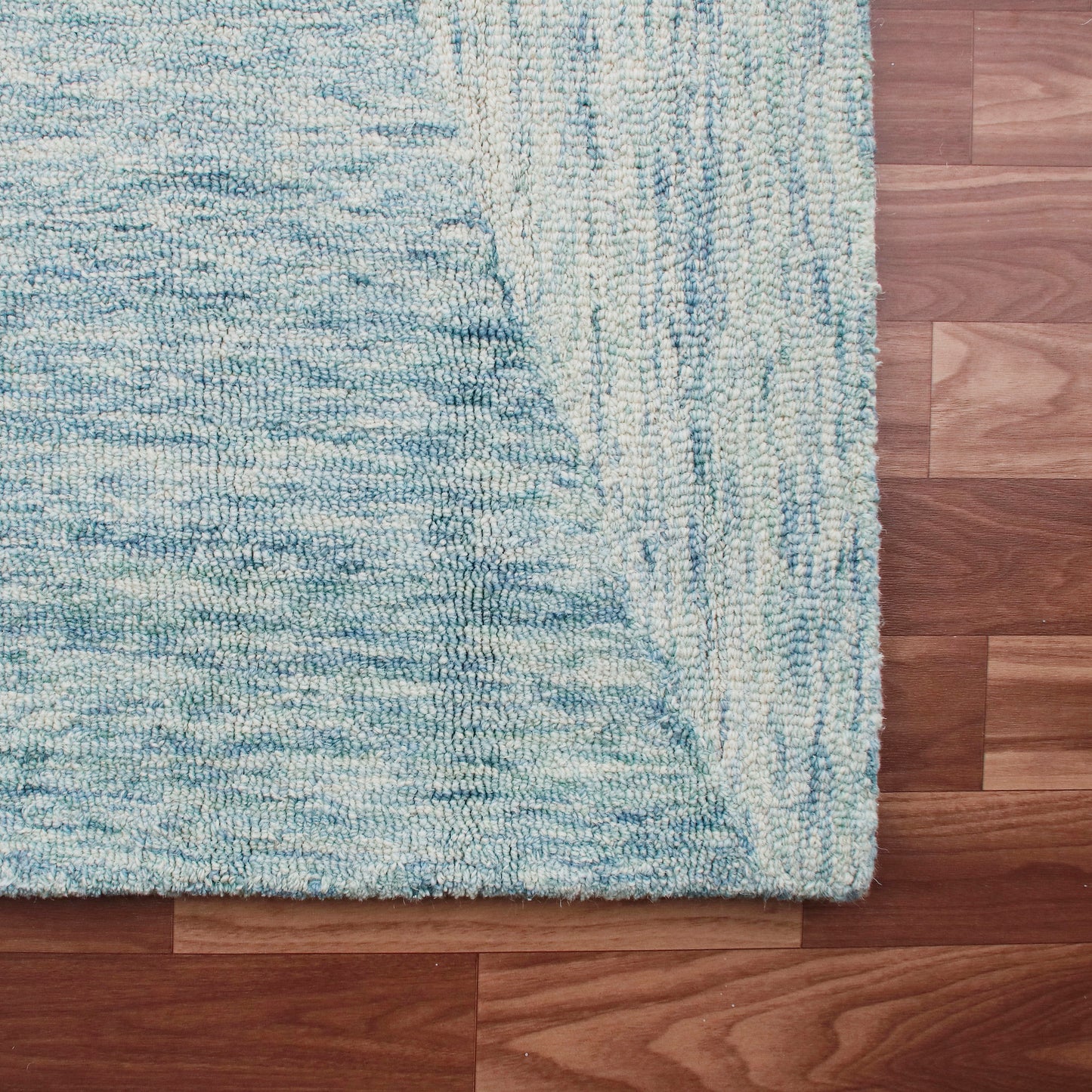 Aurora-82382 Modern Hand-Tufted Blue Cotton Indoor Area Rug - LR Home