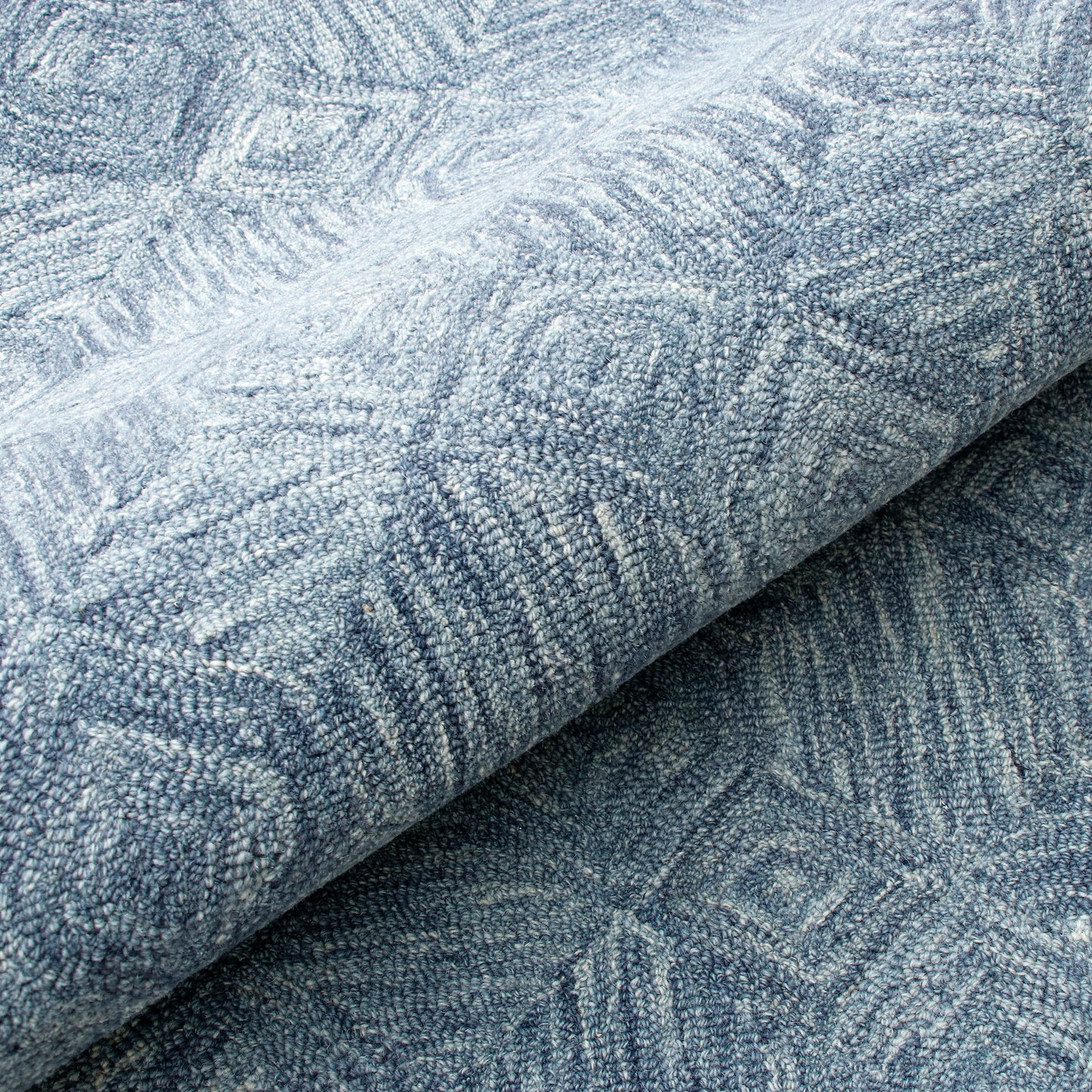 Aurora-82383 Modern Hand-Tufted Blue Cotton Indoor Area Rug - LR Home