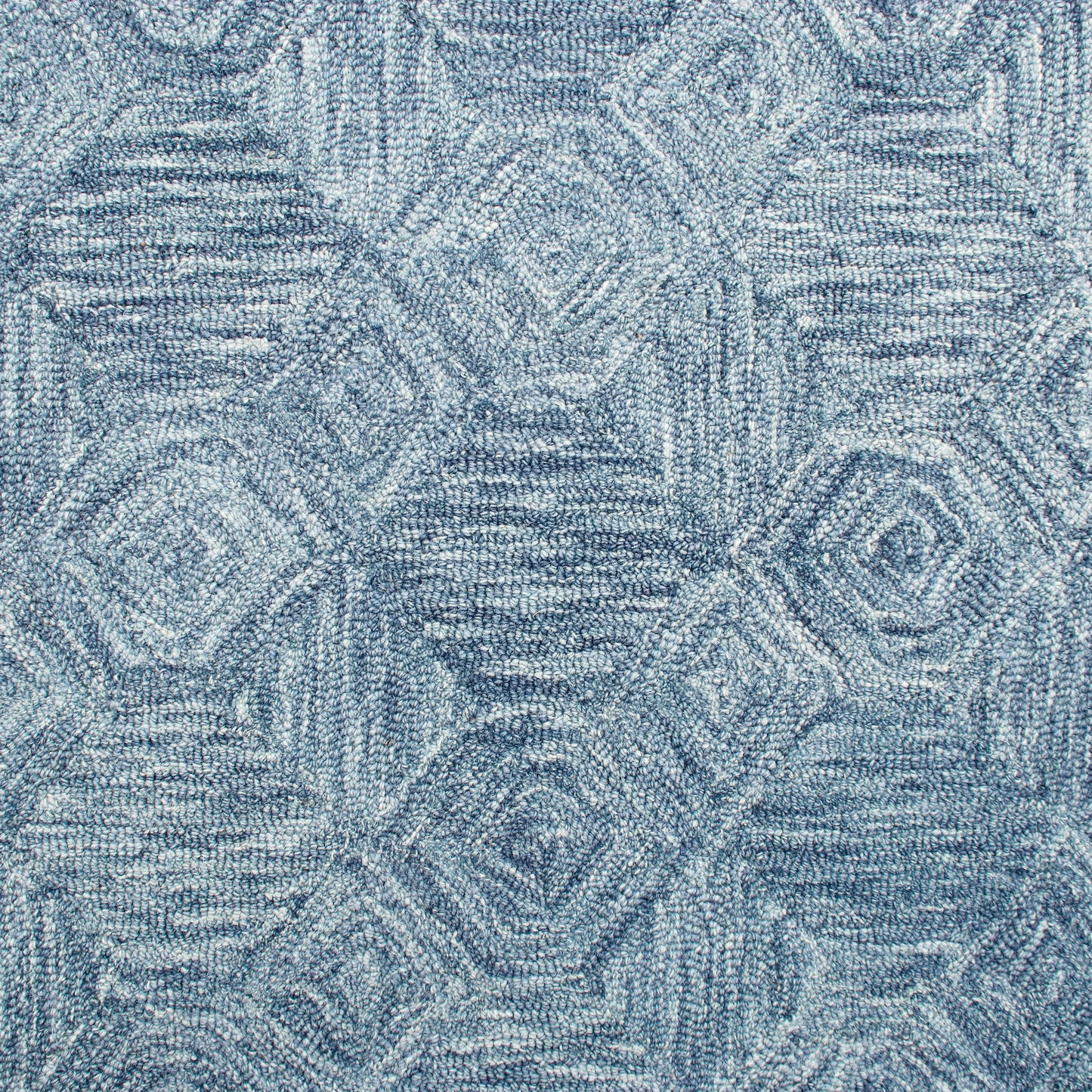 Aurora-82383 Modern Hand-Tufted Blue Cotton Indoor Area Rug - LR Home