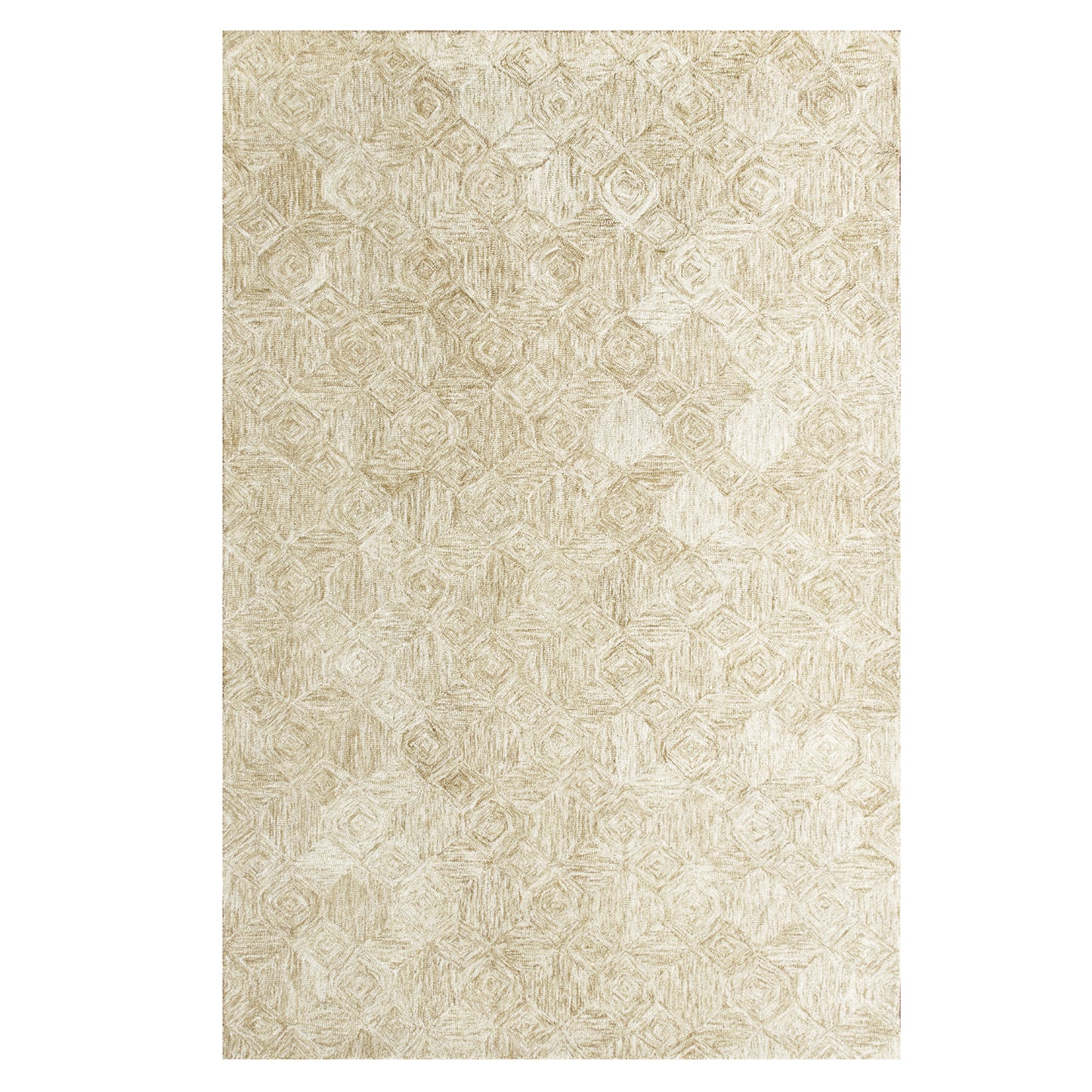 Aurora-82384 Modern Hand-Tufted Beige Cotton Indoor Area Rug - LR Home