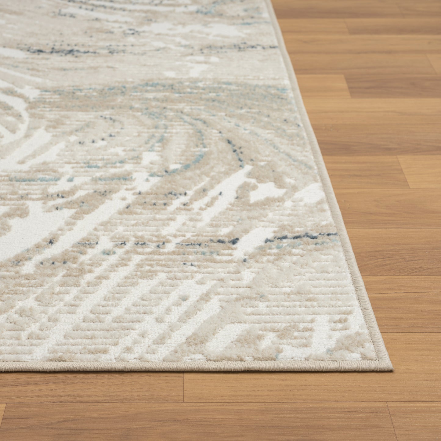 Avalon-82433 Contemporary Power-Loomed Gray/Blue Jute Indoor Area Rug - LR Home