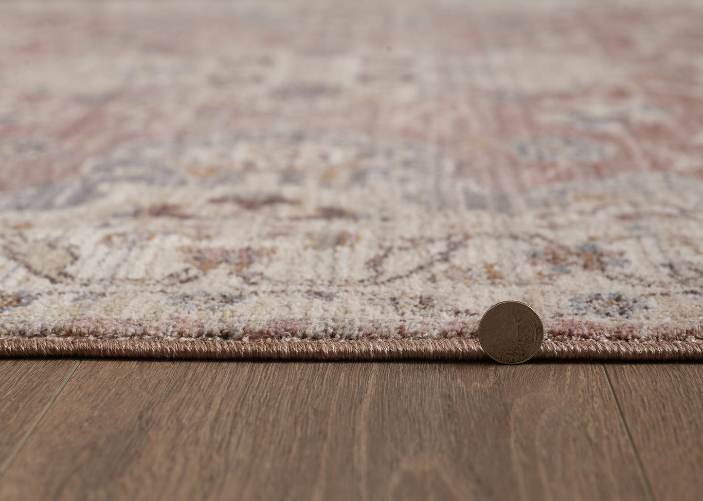 Adele 8808 Blush Serafina Machine Woven Performance Area Rug - KAS