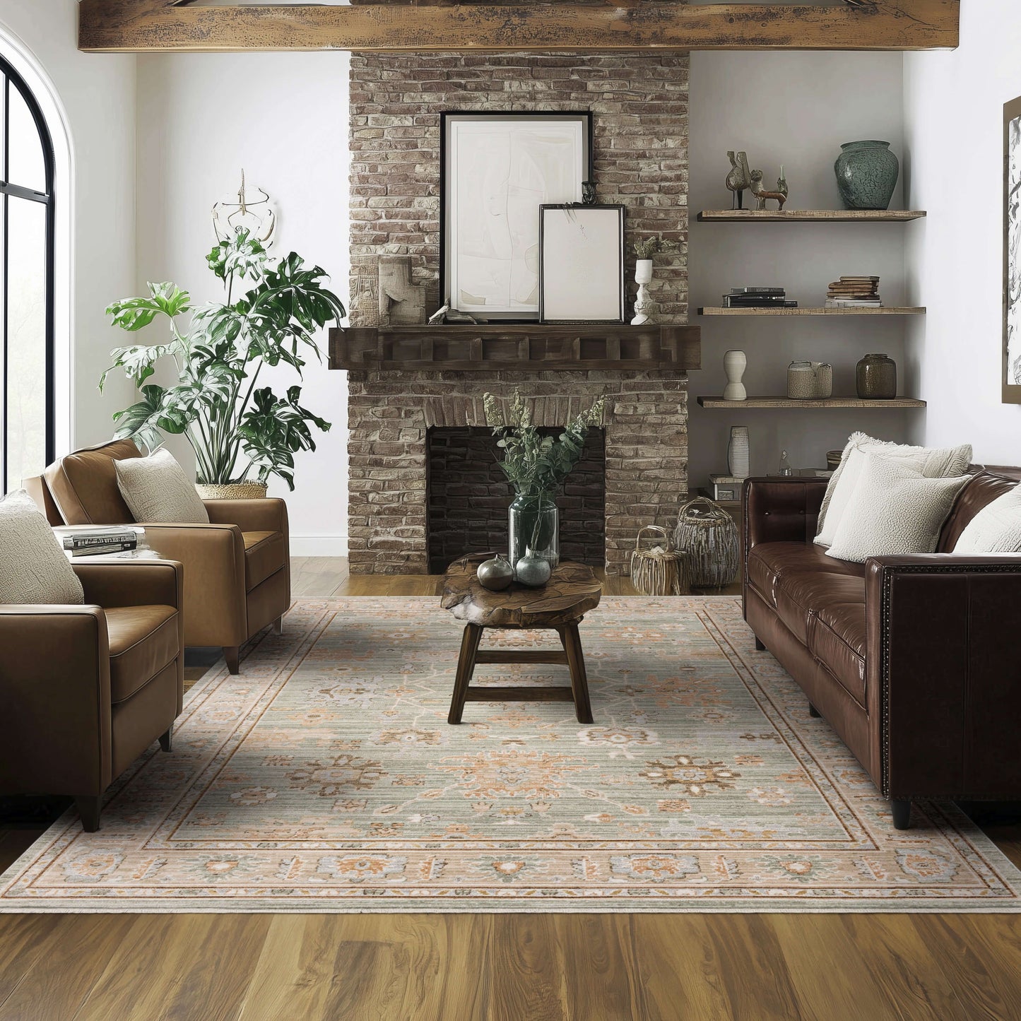 Anzali Dusty Sage Area Rug - Karastan