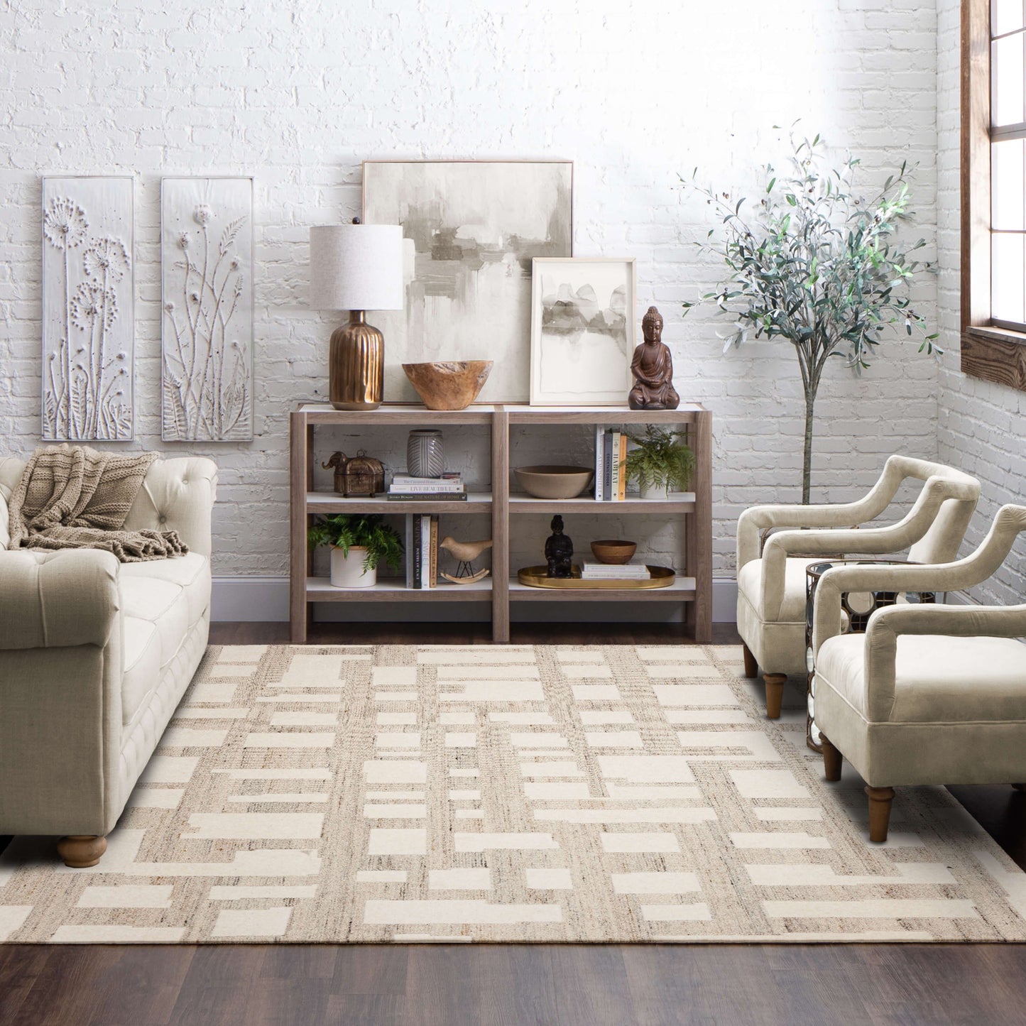 Ardsley Place Ivory Natural Area Rug - Karastan