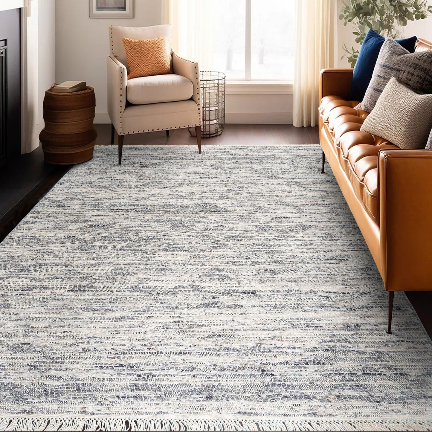 Aspen 3224 Ivory/Black Landscape HandknottedArea Rug - KAS