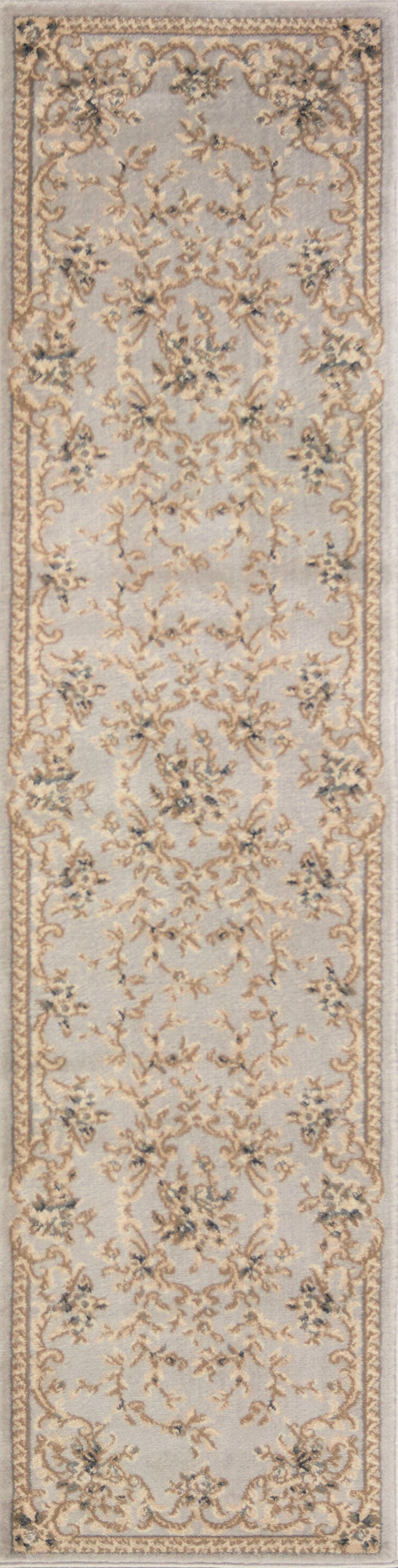 Avalon 5604 Light Grey Aubusson Machine Woven Performance Area Rug - KAS
