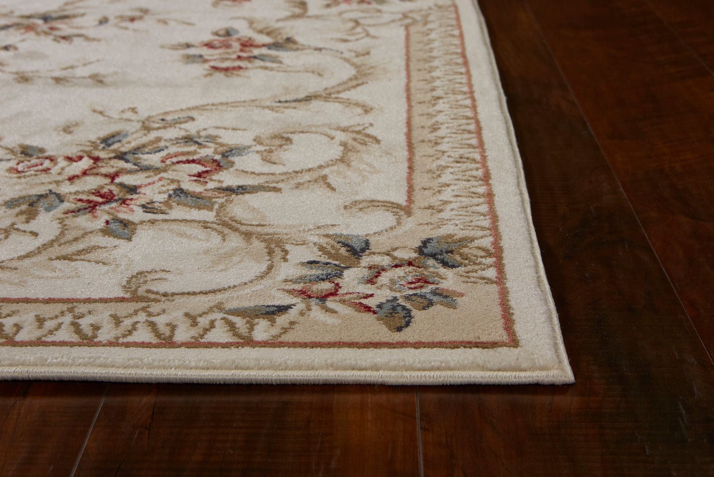 Avalon 5606 Ivory Aubusson Machine Woven Performance Area Rug - KAS