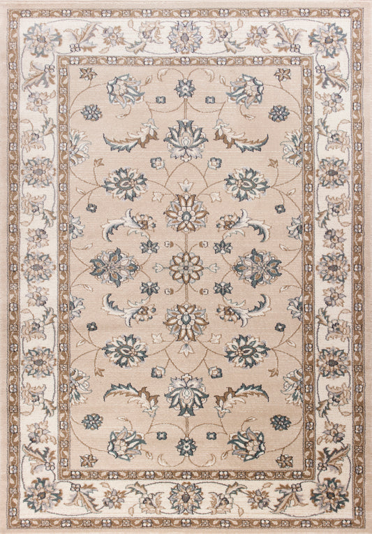 Avalon 5609 Beige/Ivory Mahal Machine Woven Performance Area Rug - KAS
