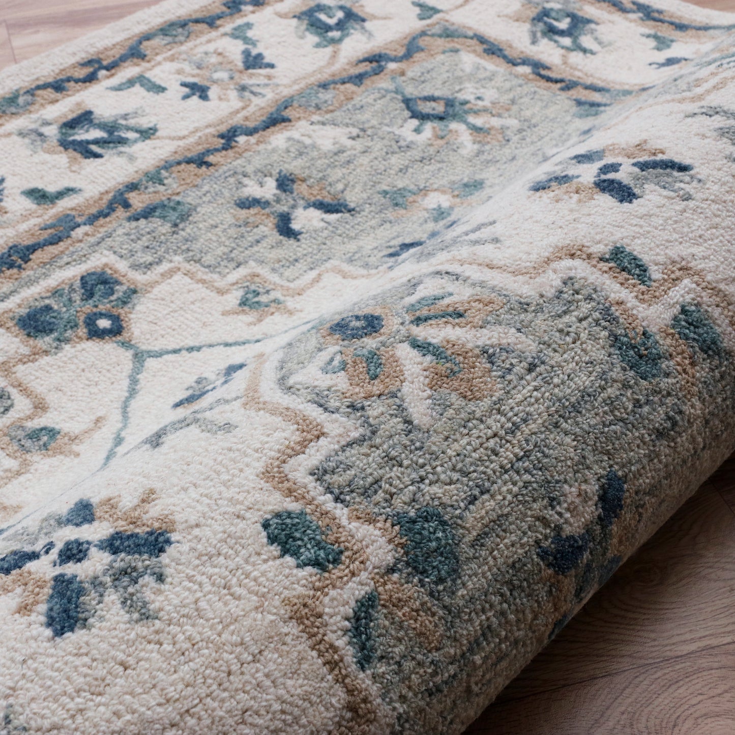 Babylon-81787 Farmhouse Hand-Tufted Gray Cotton Indoor Area Rug - LR Home