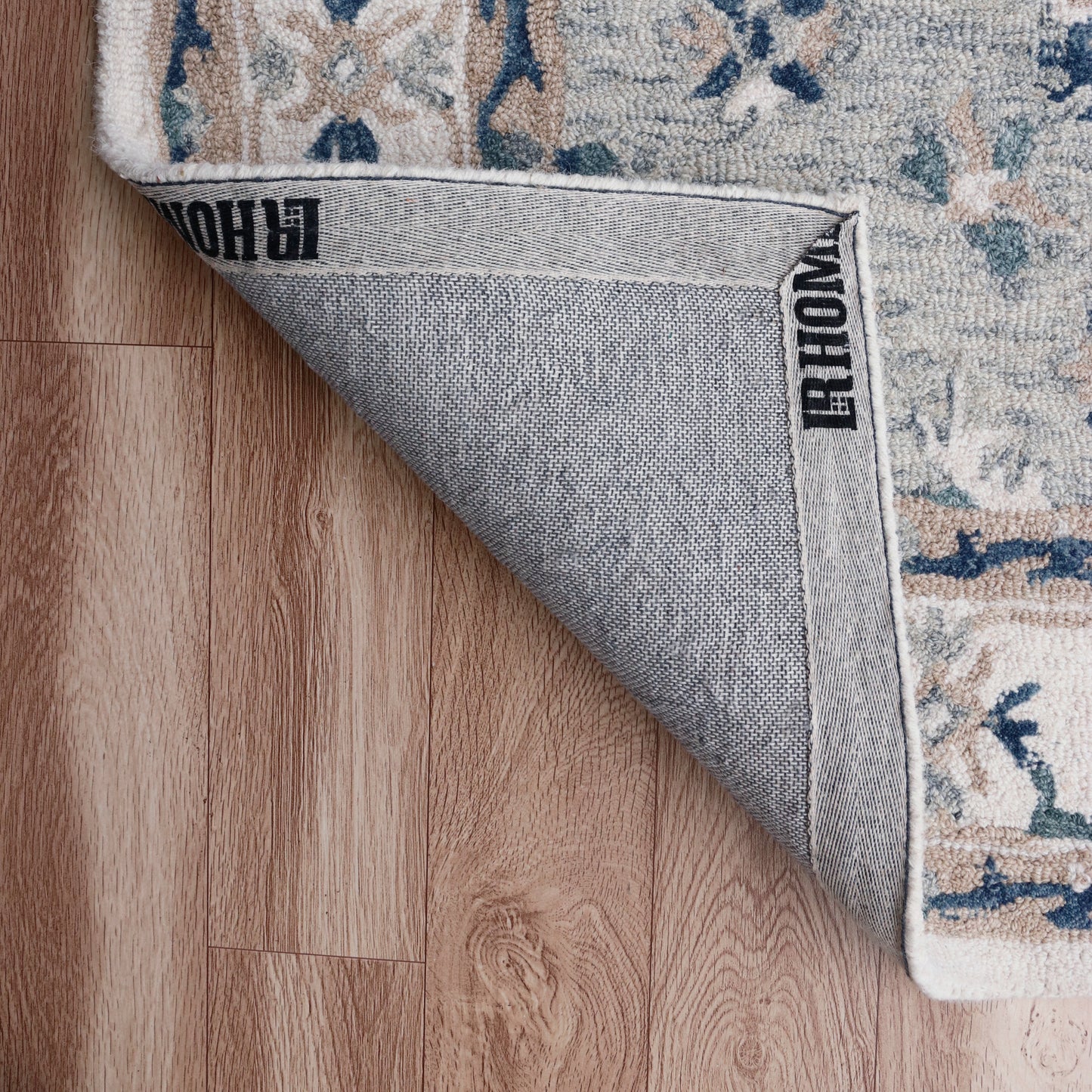 Babylon-81787 Farmhouse Hand-Tufted Gray Cotton Indoor Area Rug - LR Home