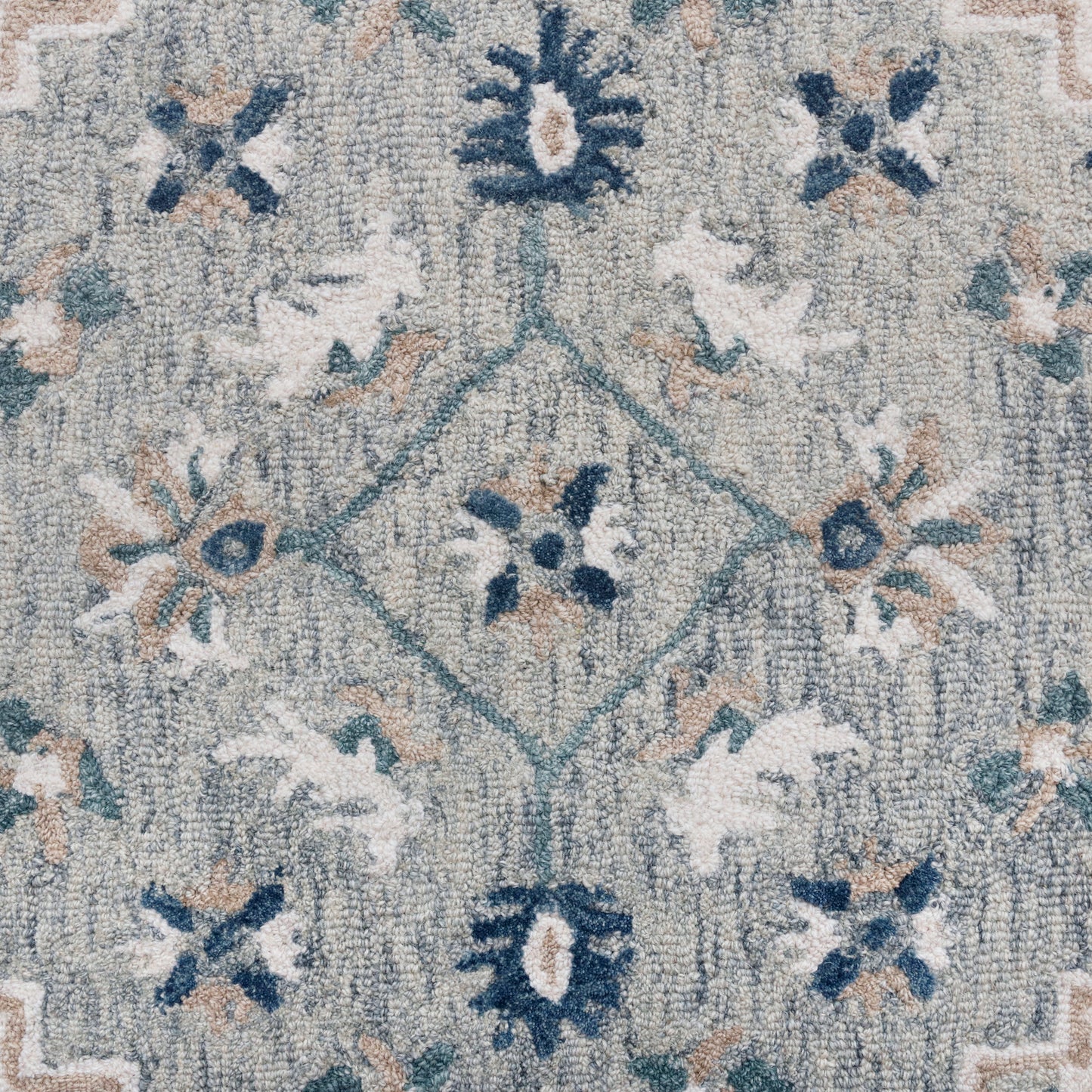 Babylon-81787 Farmhouse Hand-Tufted Gray Cotton Indoor Area Rug - LR Home