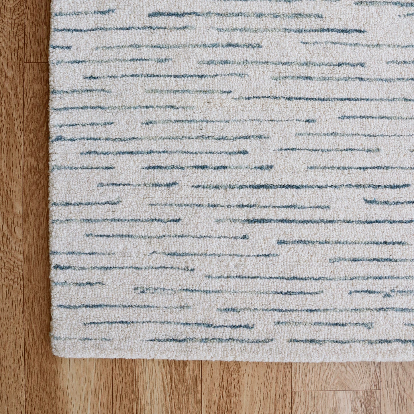 Babylon-81789 Transitional Hand-Tufted Ivory/Blue Cotton Indoor Area Rug - LR Home