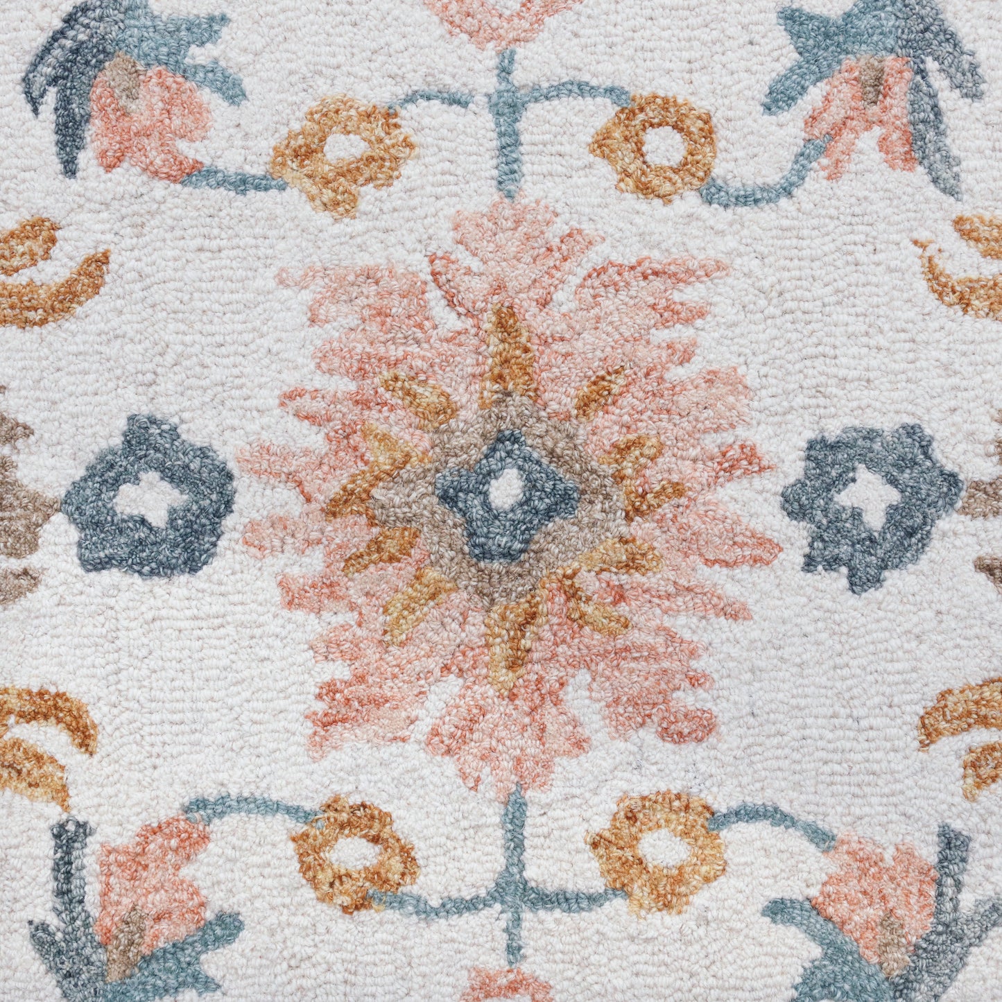 Babylon-81790 Traditional Hand-Tufted Blue/Pink Cotton Indoor Area Rug - LR Home