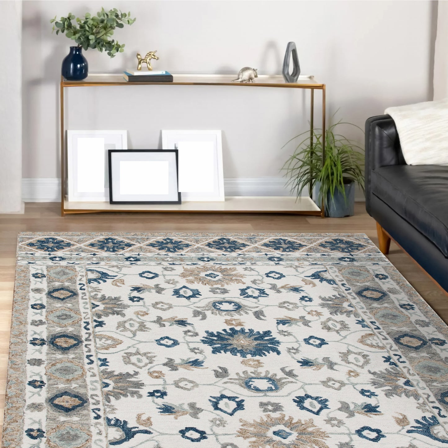 Babylon-81791 Farmhouse Hand-Tufted Ivory Cotton Indoor Area Rug - LR Home