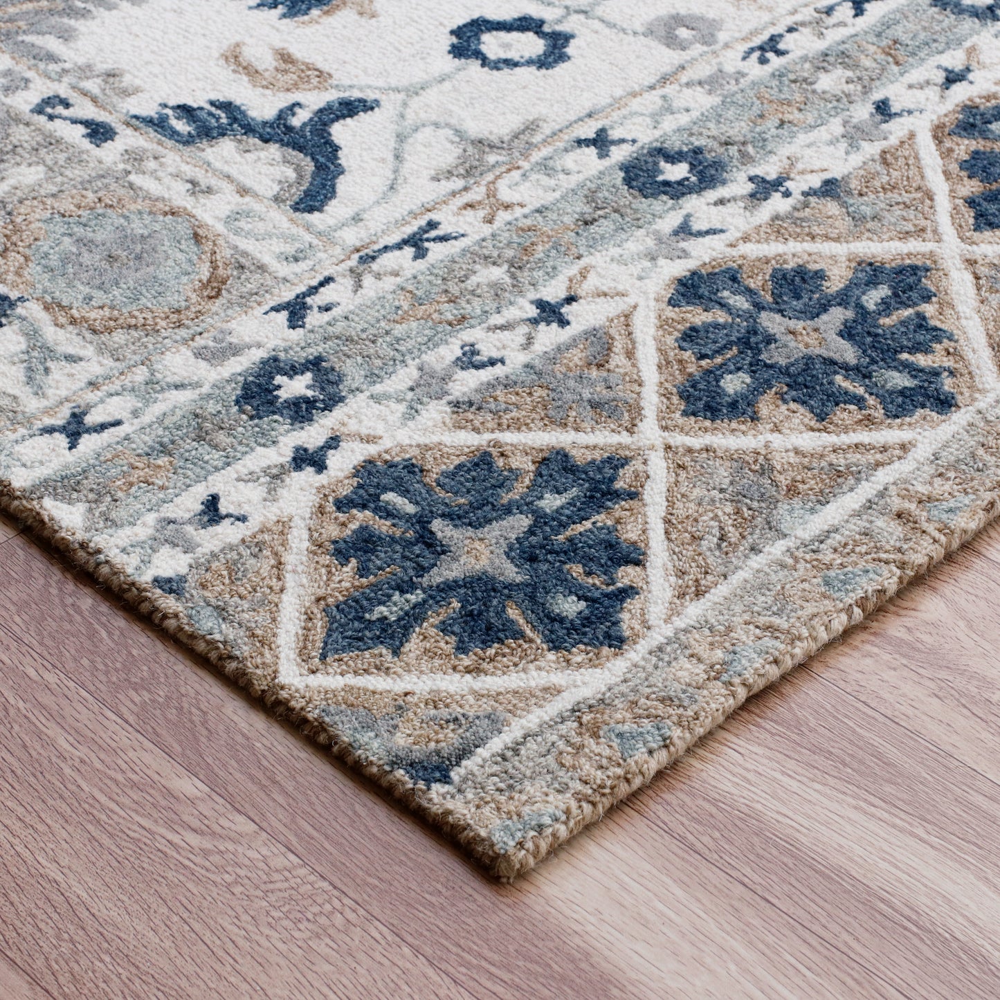 Babylon-81791 Farmhouse Hand-Tufted Ivory Cotton Indoor Area Rug - LR Home