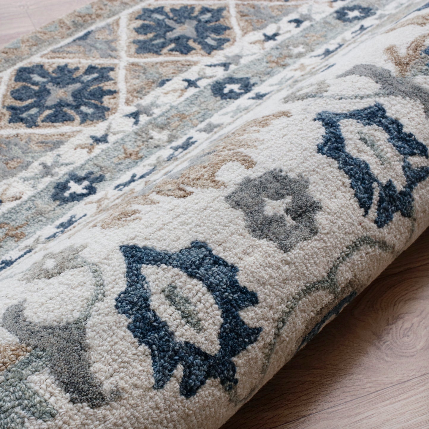Babylon-81791 Farmhouse Hand-Tufted Ivory Cotton Indoor Area Rug - LR Home