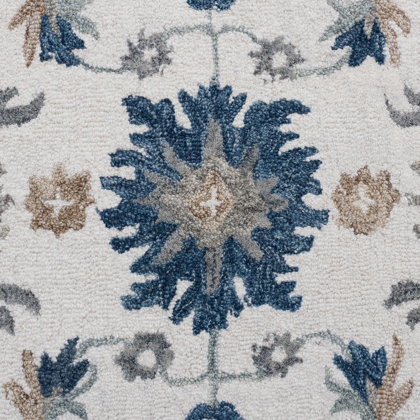 Babylon-81791 Farmhouse Hand-Tufted Ivory Cotton Indoor Area Rug - LR Home