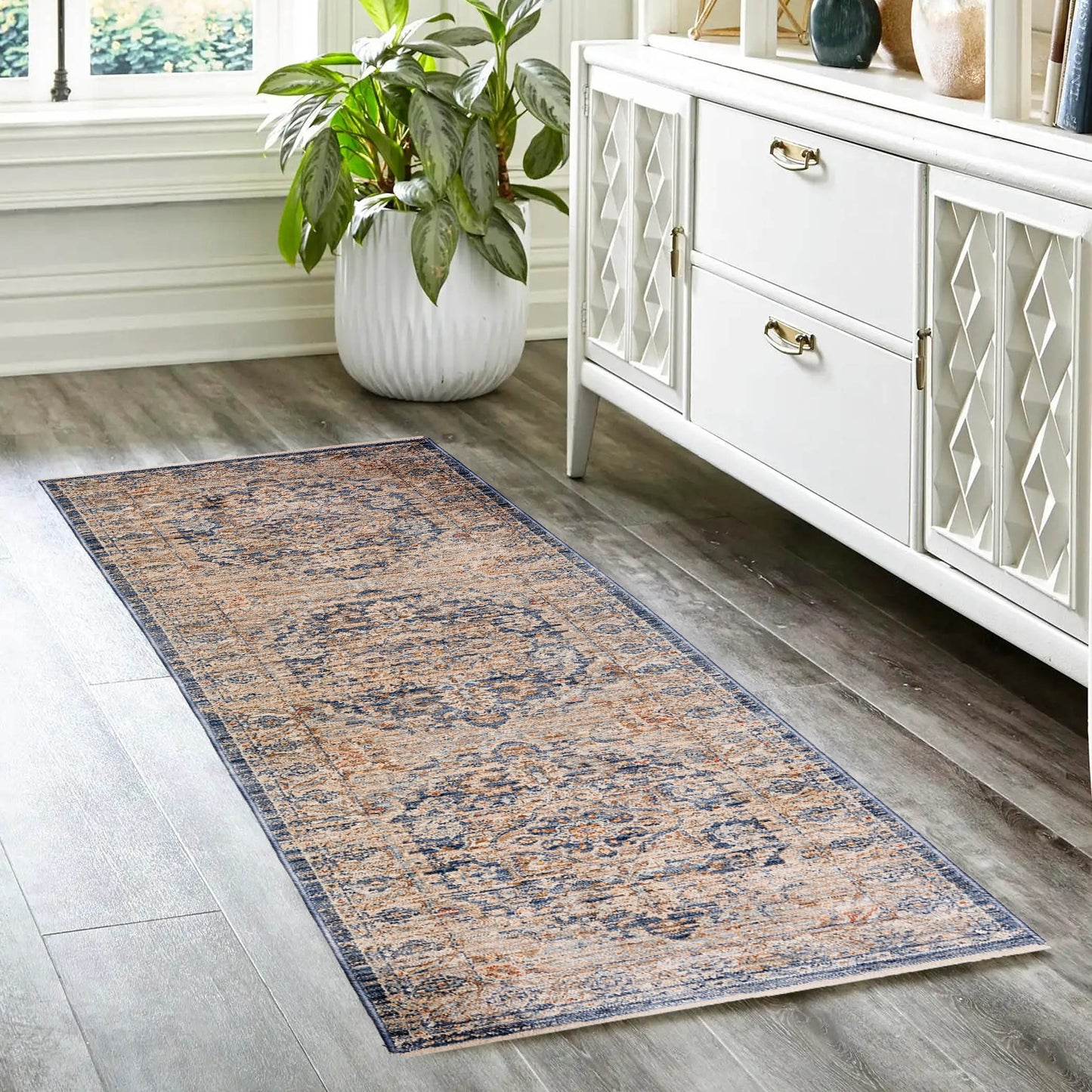 Machine Made Bergama BE3 Navy - Dalyn Rugs