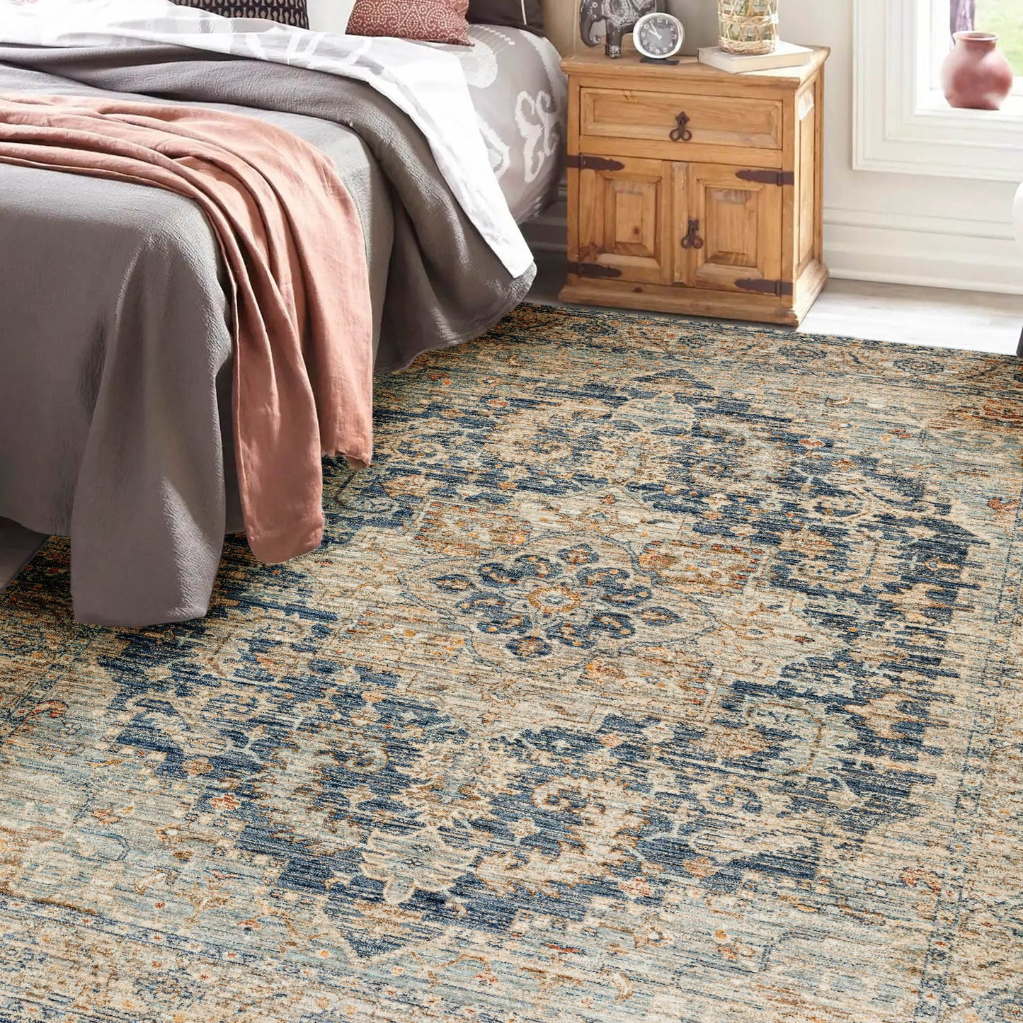 Machine Made Bergama BE3 Navy - Dalyn Rugs
