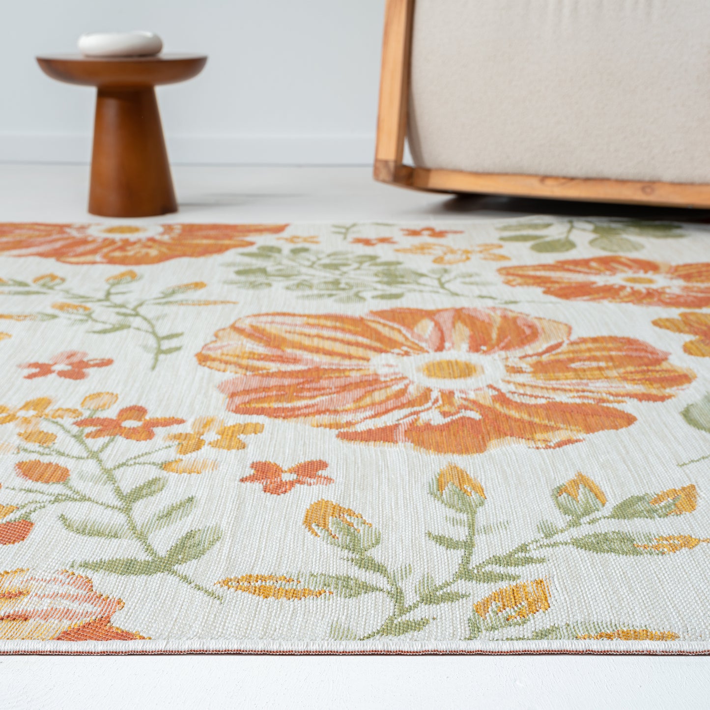 Belize-82510 Tropical Power-Loomed Green Self-Backed Indoor/Outdoor Area Rug - LR Home