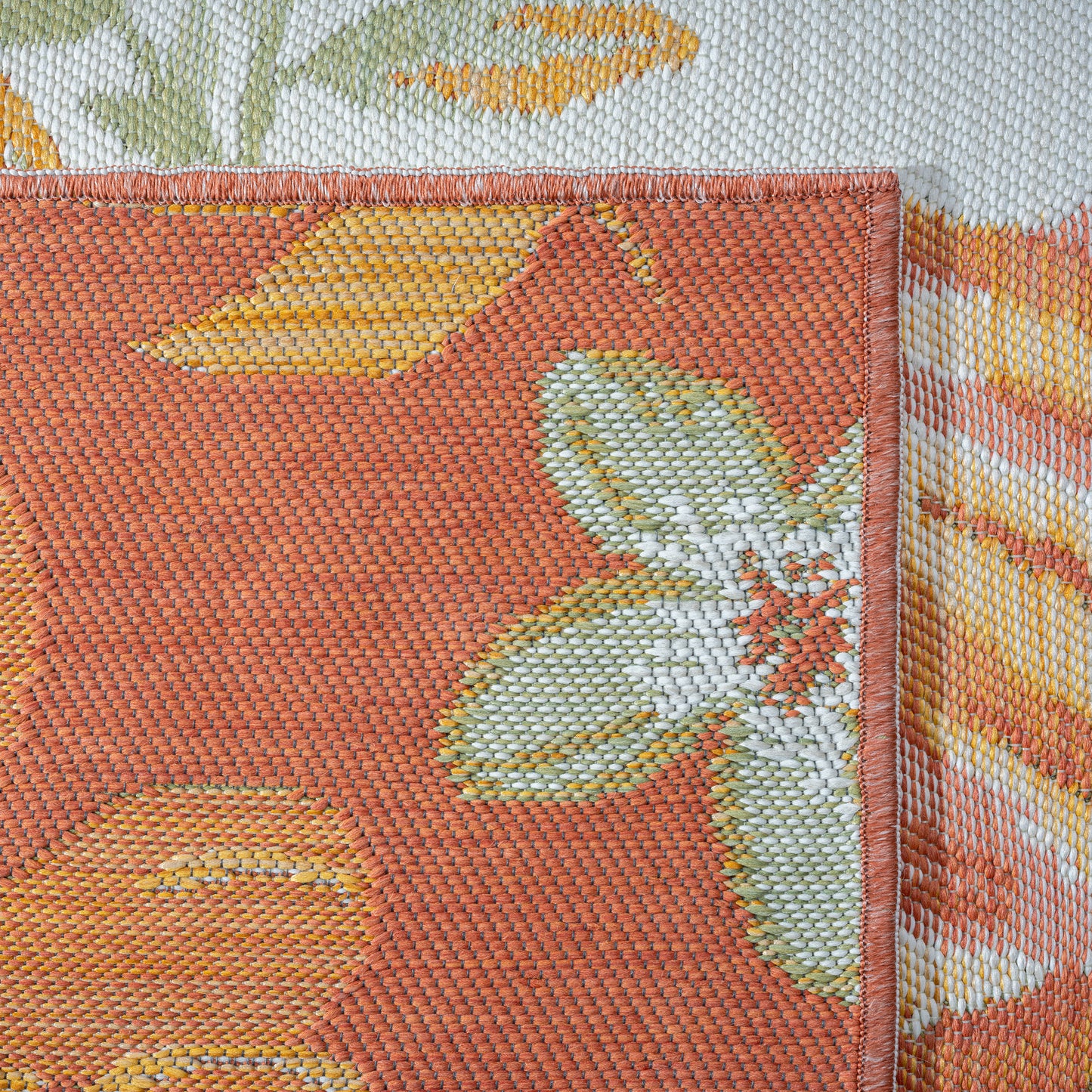 Belize-82510 Tropical Power-Loomed Green Self-Backed Indoor/Outdoor Area Rug - LR Home