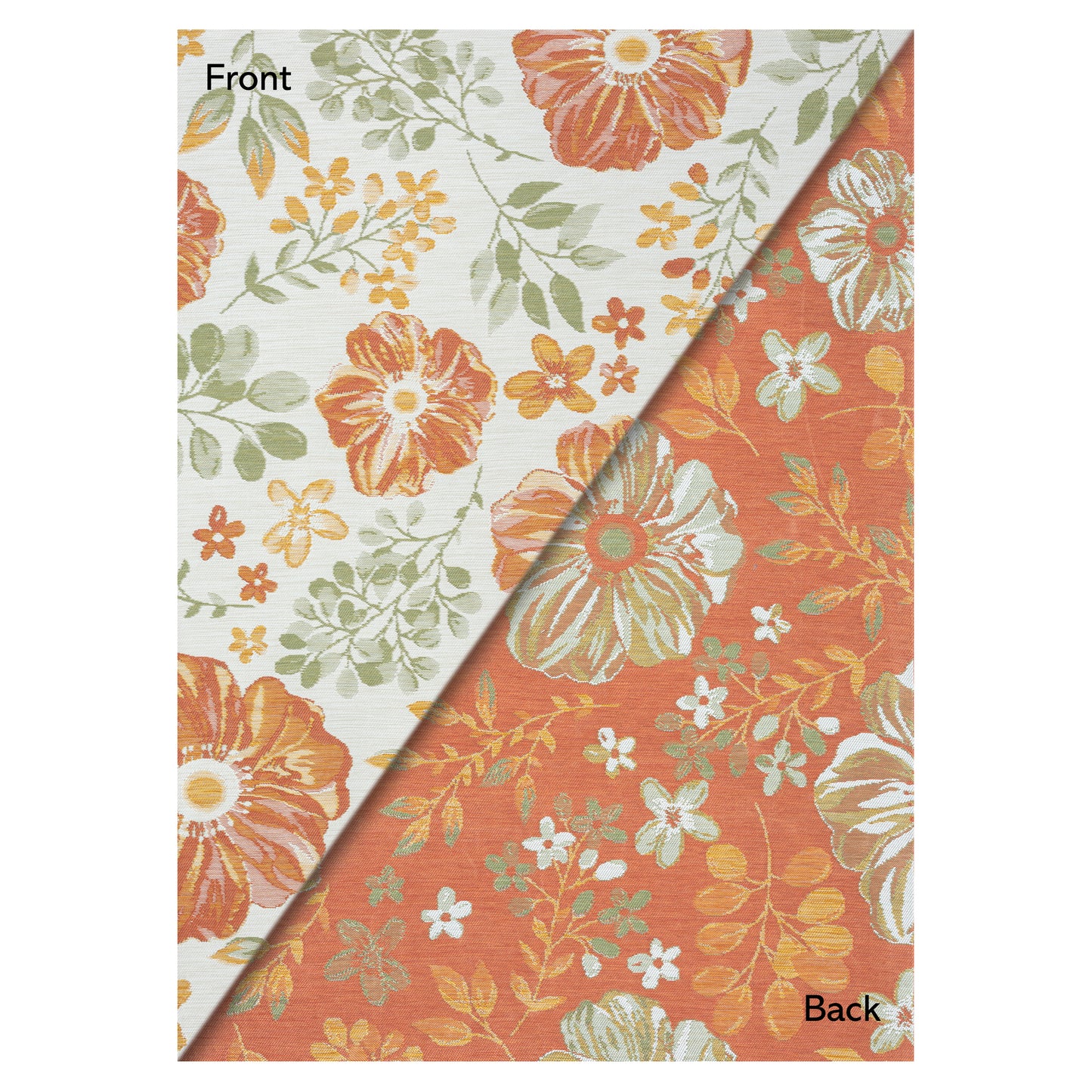 Belize-82510 Tropical Power-Loomed Green Self-Backed Indoor/Outdoor Area Rug - LR Home
