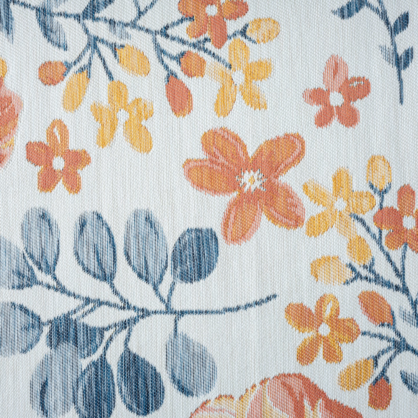 Belize-82511 Tropical Power-Loomed Orange Self-Backed Indoor/Outdoor Area Rug - LR Home