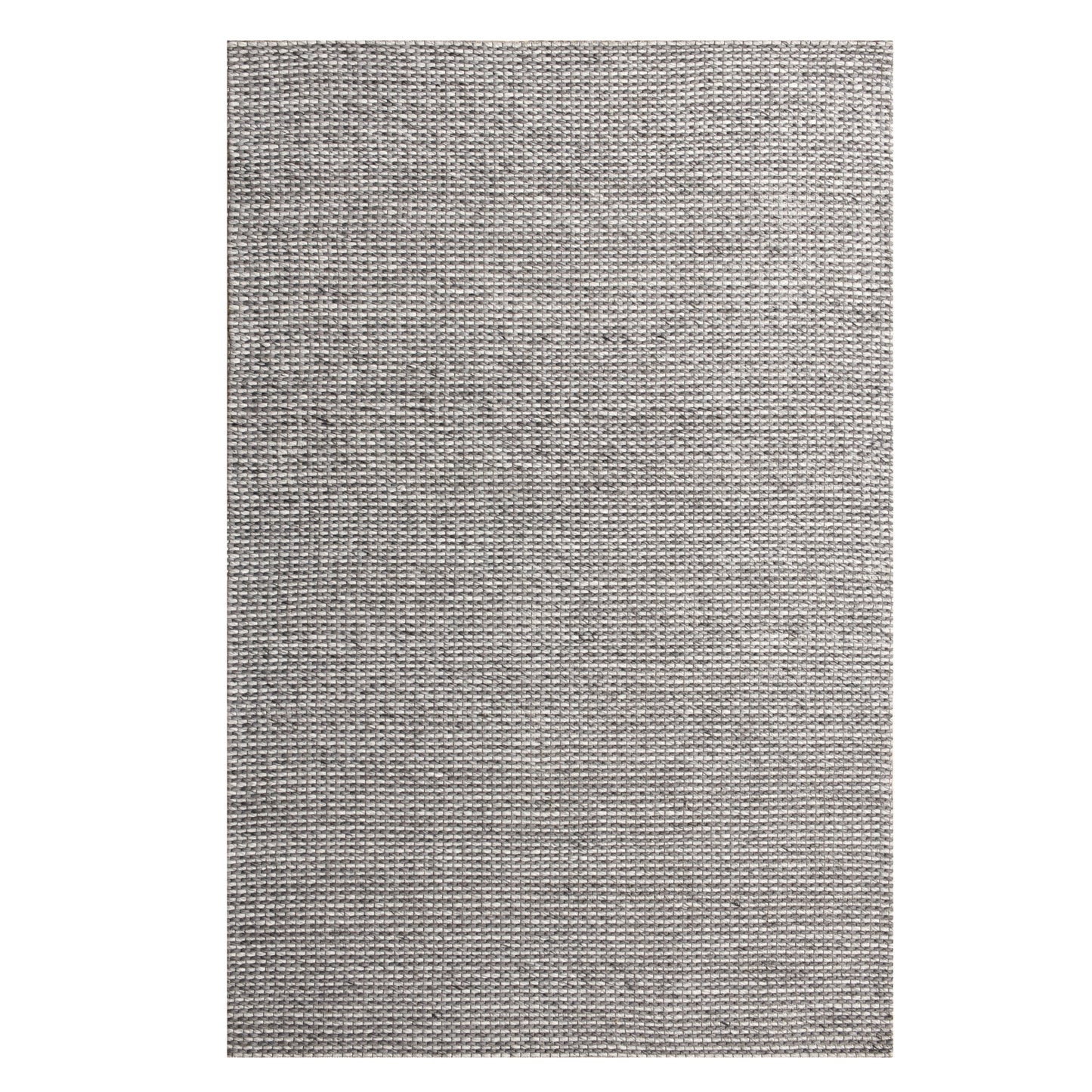 BERGN-03435 Transitional/Casual Hand-Woven Silver Natural Wool and Nylon Mix Indoor Area Rugs - LR Home