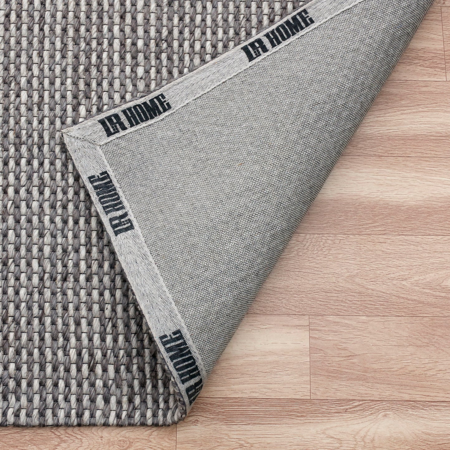 BERGN-03435 Transitional/Casual Hand-Woven Silver Natural Wool and Nylon Mix Indoor Area Rugs - LR Home