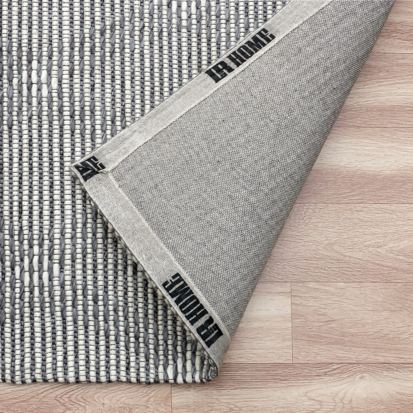 Bergen-03436 Transitional Hand-Woven Gray Cotton Indoor Area Rug - LR Home